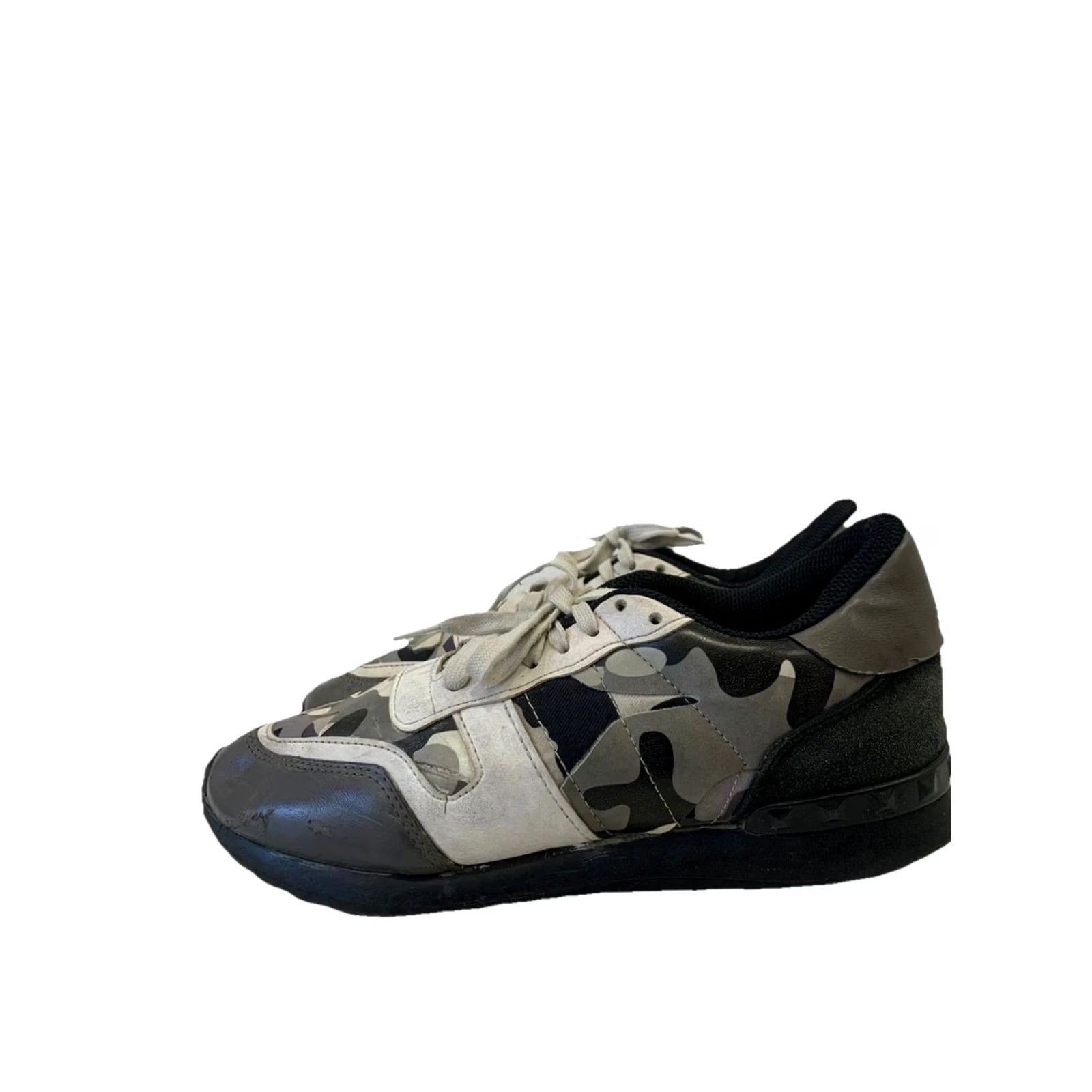 Valentino Valentino Garavani Rockrunner Sneaker Men EU 40 US 7 Camouflage Leather Multicolor Gray Green 2010s Mens Size US 7 / EU 40 - 4 Thumbnail
