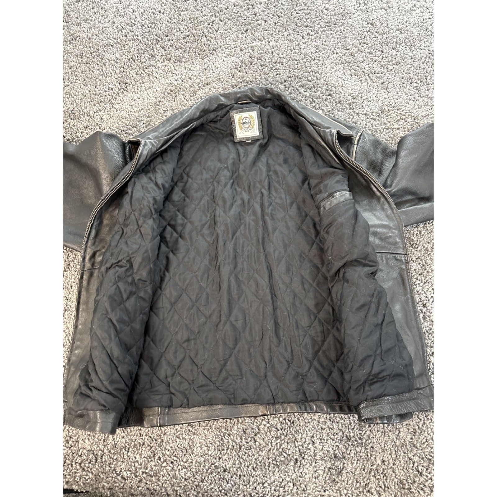Vintage VINTAGE Cinch Leather Jacket XL Black Bomber Jacket Pockets 80s 90s Cowboy Biker Unisex Adults Full Zip Weathergear All Seasons Size US XL / EU 56 / 4 - 5 Thumbnail
