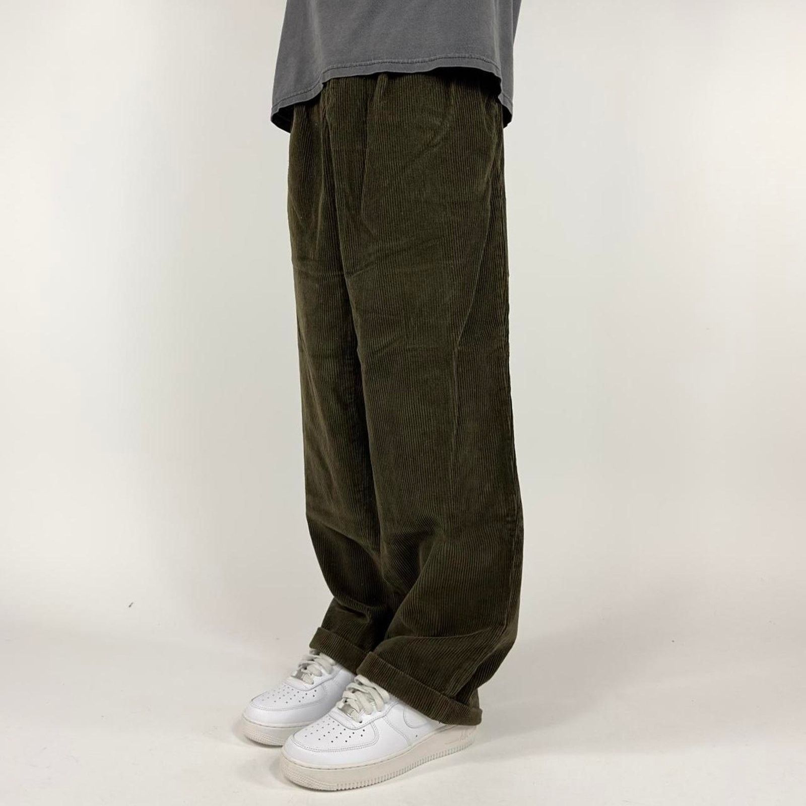 Vintage L.L Bean Green Corduroy Casual Streetwear Pants