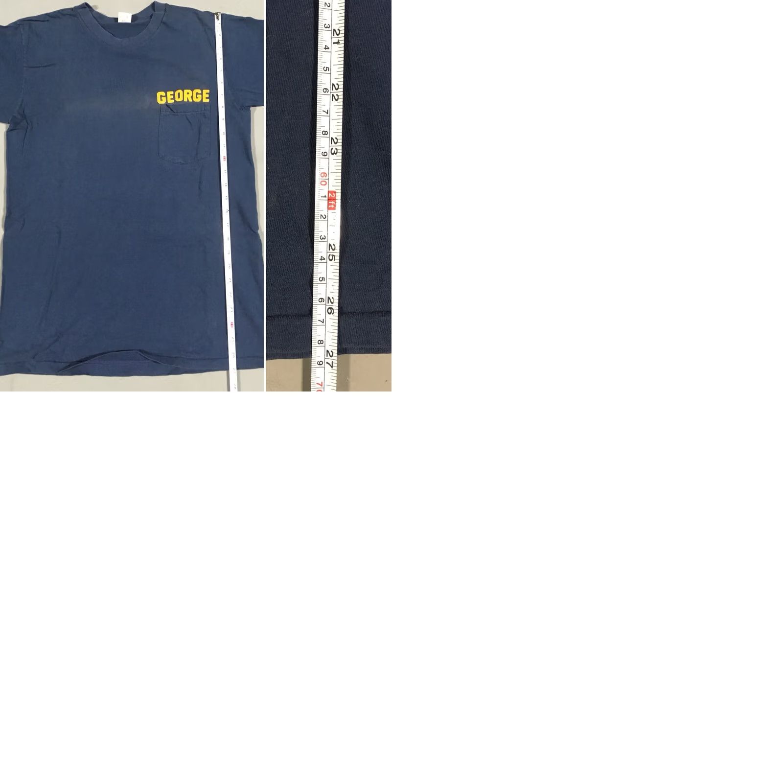 JCPenney VINTAGE GEORGE PURPLE KINGS COACH 76-77 1970s Pocket T Shirt L Blue Mens CK Paint Size US L / EU 52-54 / 3 - 9 Thumbnail