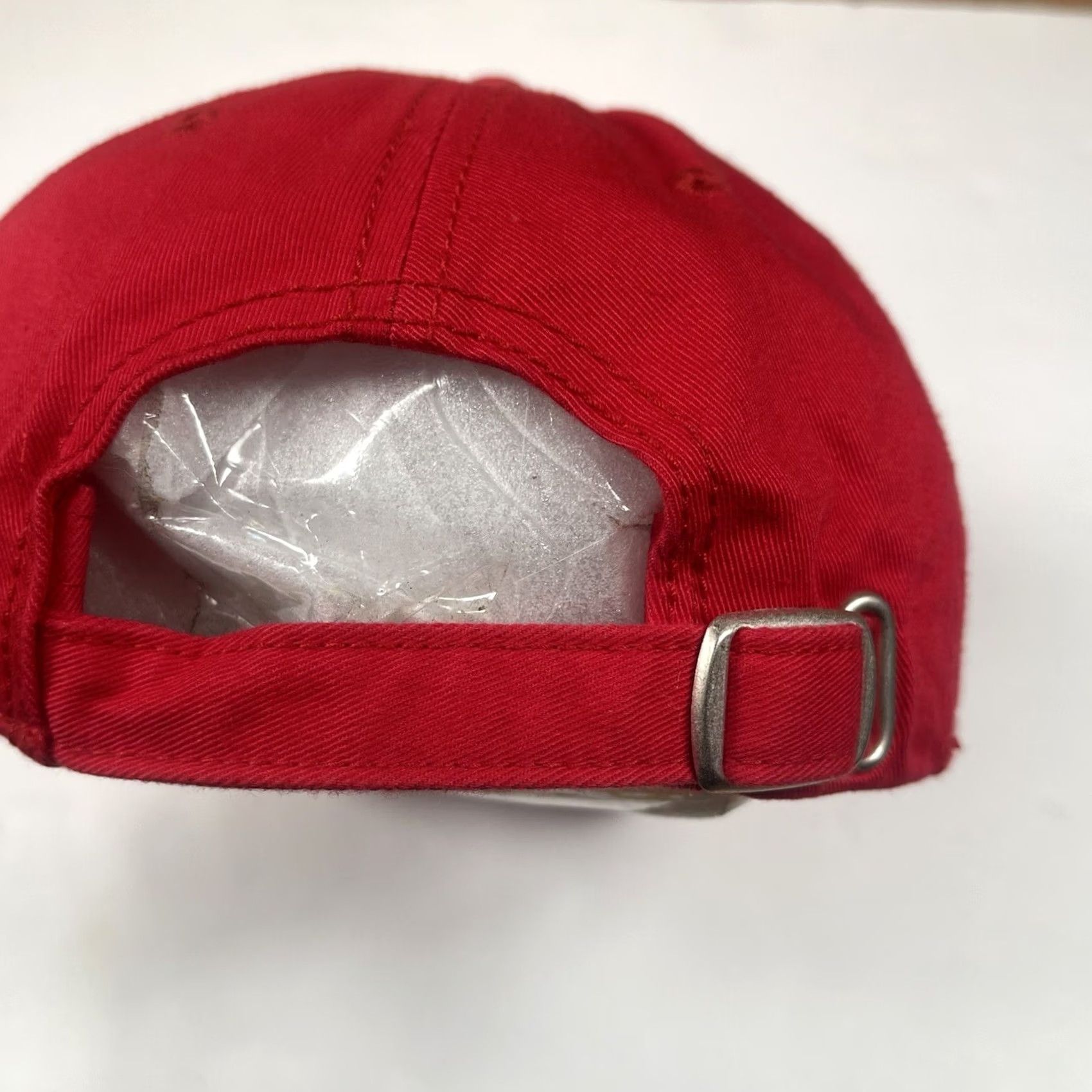 Vintage KNP Blank Adult Adjustable StrapBack Baseball Hat Cap Solid Red 100% Cotton Hat Cap Red Unisex Adults Adjustable Mens Womens Boys Girls Size ONE SIZE - 7 Thumbnail