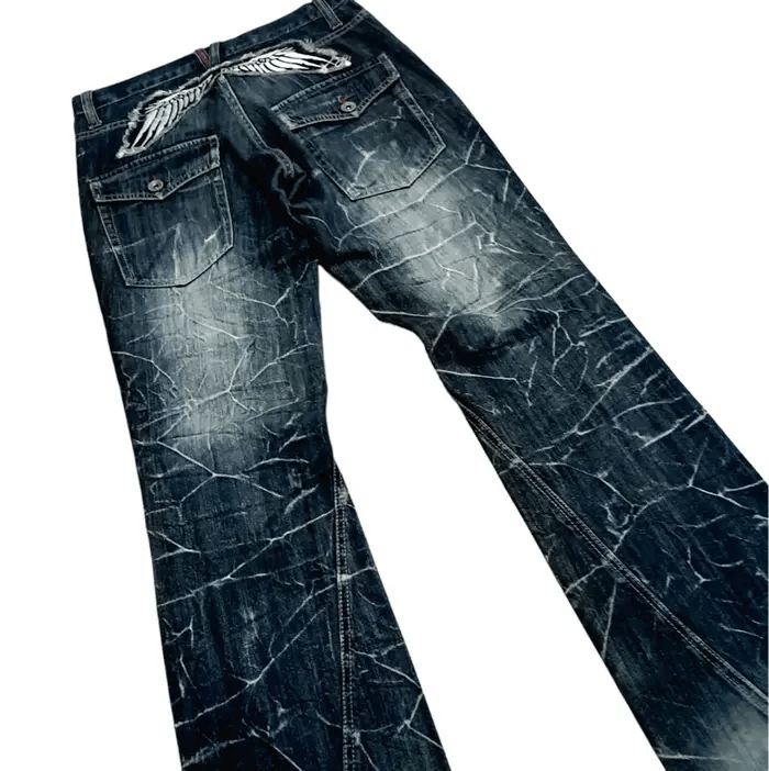 Japanese Brand Angel Wings FLARED NYLAUS Size US 30 / EU 46 - 3 Thumbnail