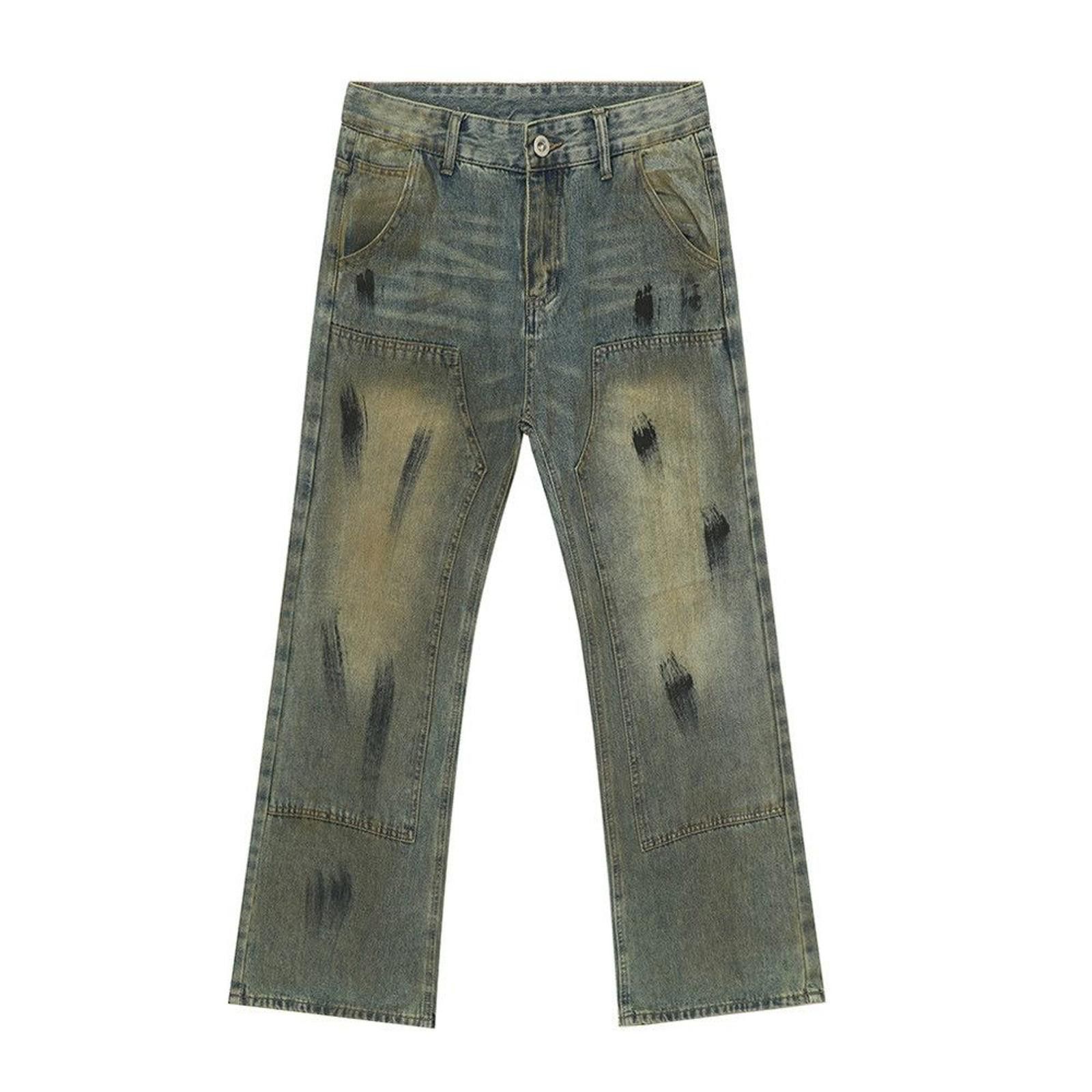 Vintage Paint Splatter Carpenter Straight Flared Denim Jeans Size US 30 / EU 46 - 5 Thumbnail