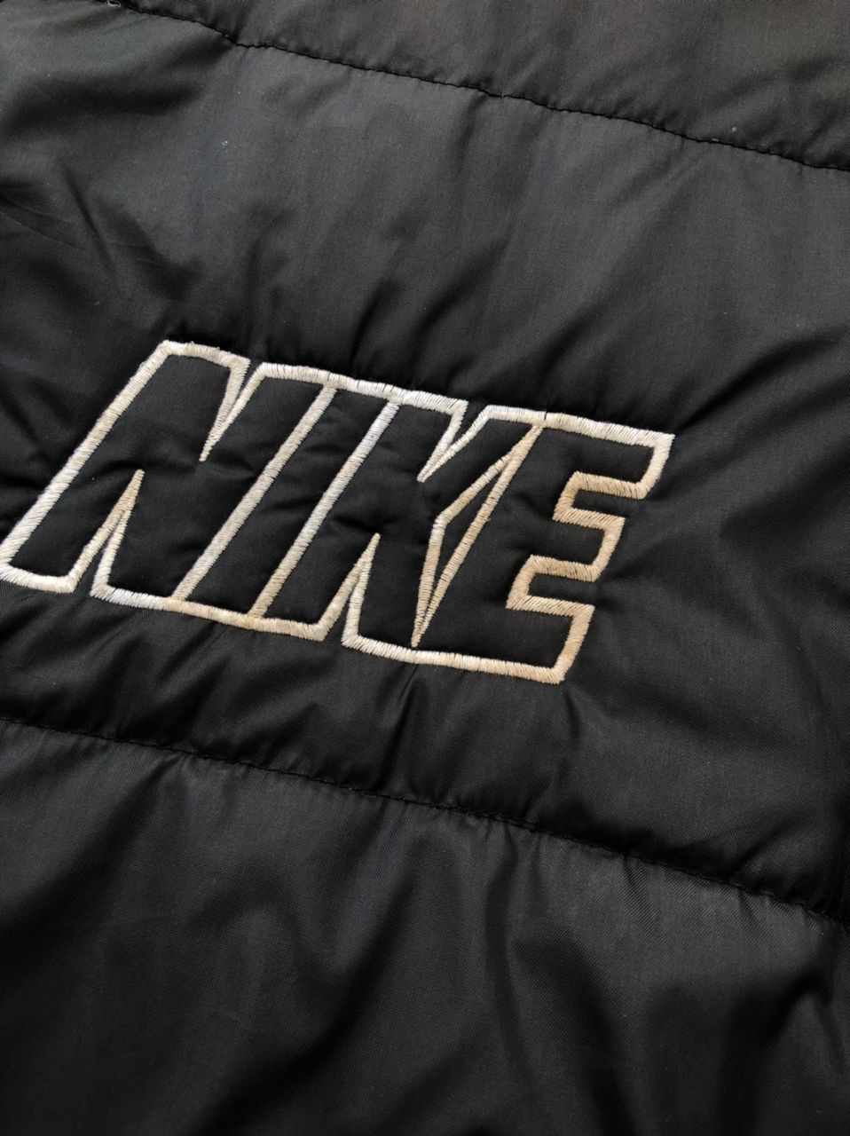 Nike × Vintage Vintage 90s Nike Swoosh Puffer Jacket Distressed Size US XL / EU 56 / 4 - 7 Thumbnail