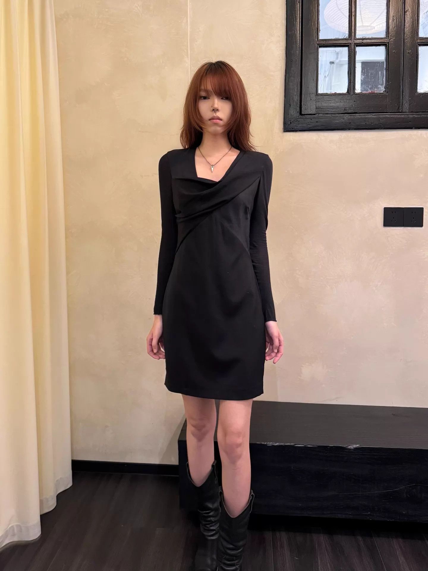 Helmut Lang Helmut Lang Deconstructed Wool Tie LS Dress Size 4 Vintage Size S / US 4 / IT 40 - 2 Thumbnail