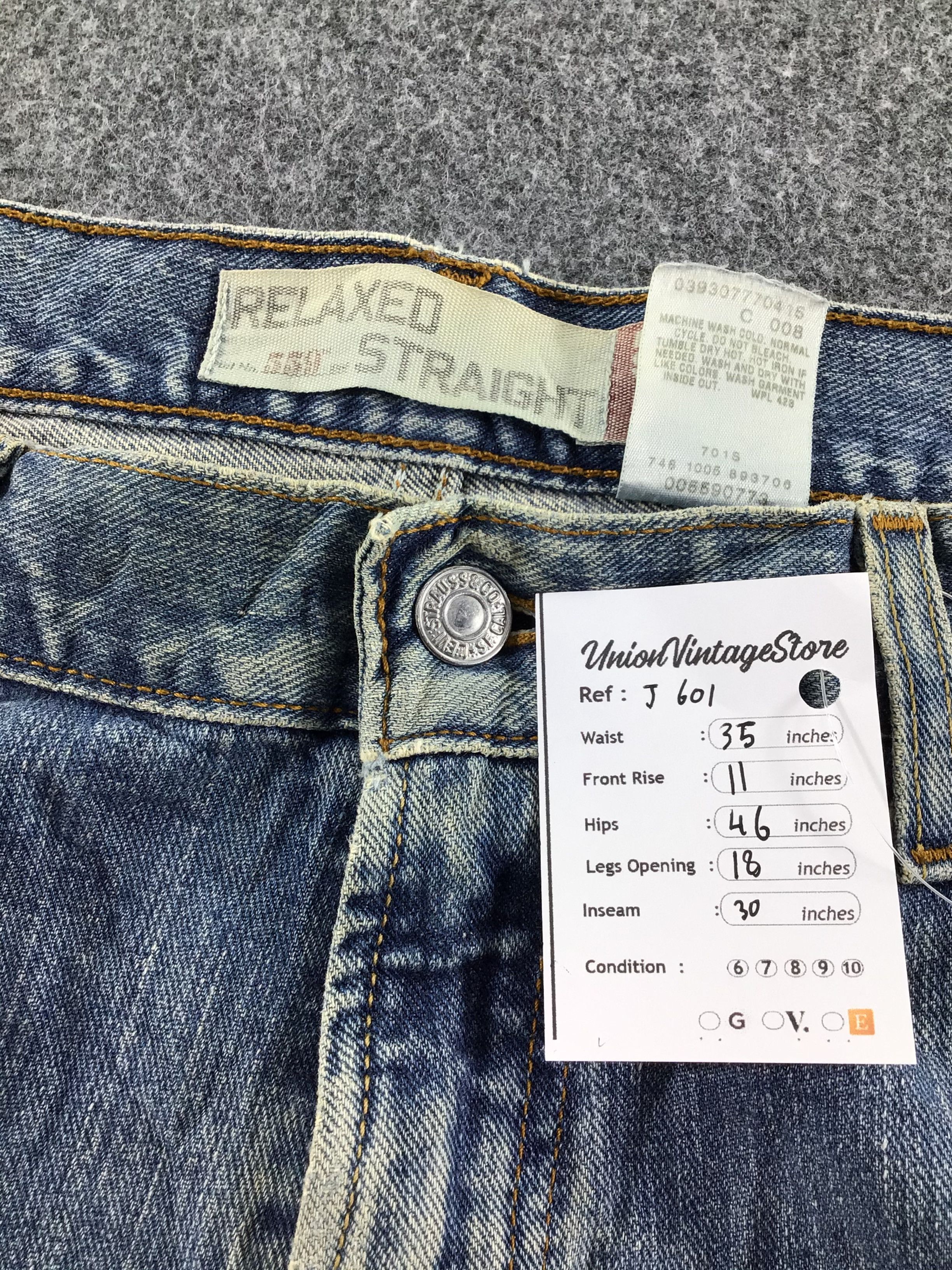 Levi's Vintage Levis 559 Jeans-J601 Size US 35 - 13 Thumbnail