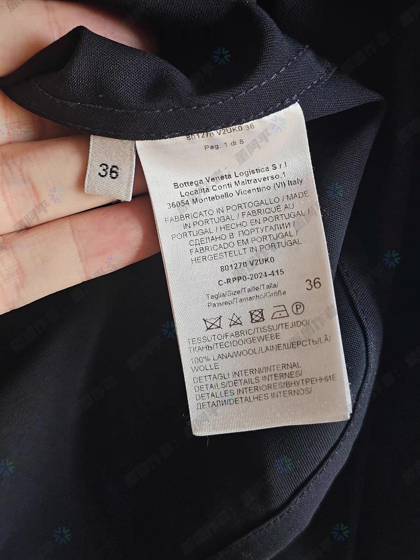 Bottega Veneta Bottega Veneta women's black wool shirt Q4 Size S / US 4 / IT 40 - 5 Thumbnail