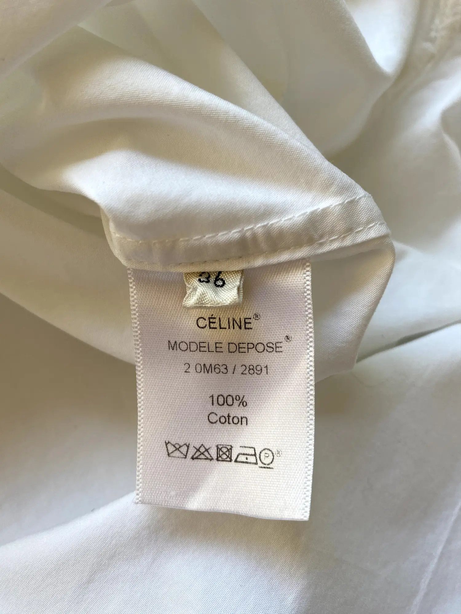 Celine ⚡️QUICK SALE⚡️Celine Phoebe Philo White Shirt Size S / US 4 / IT 40 - 4 Thumbnail