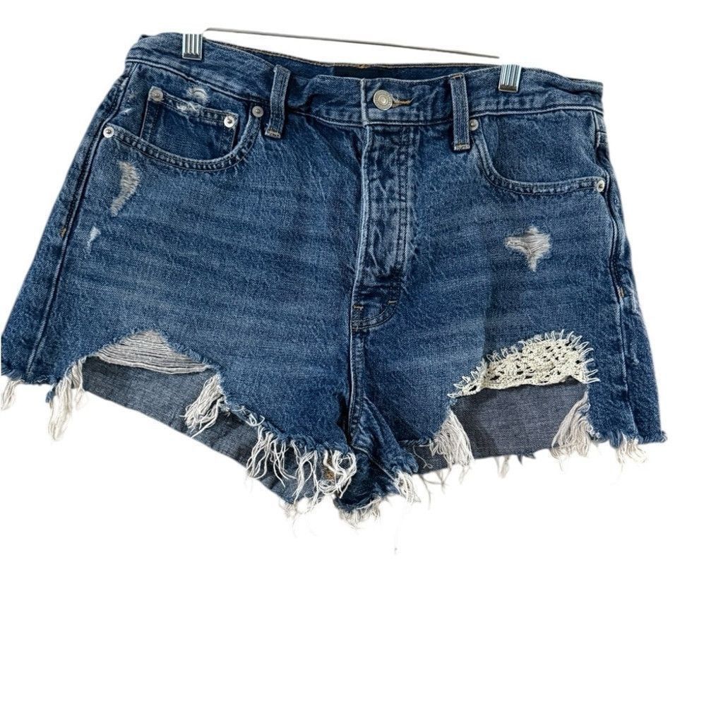 Lucky Brand Lucky Brand Blue Fitted Jean Shorts Size 31" - 8 Thumbnail