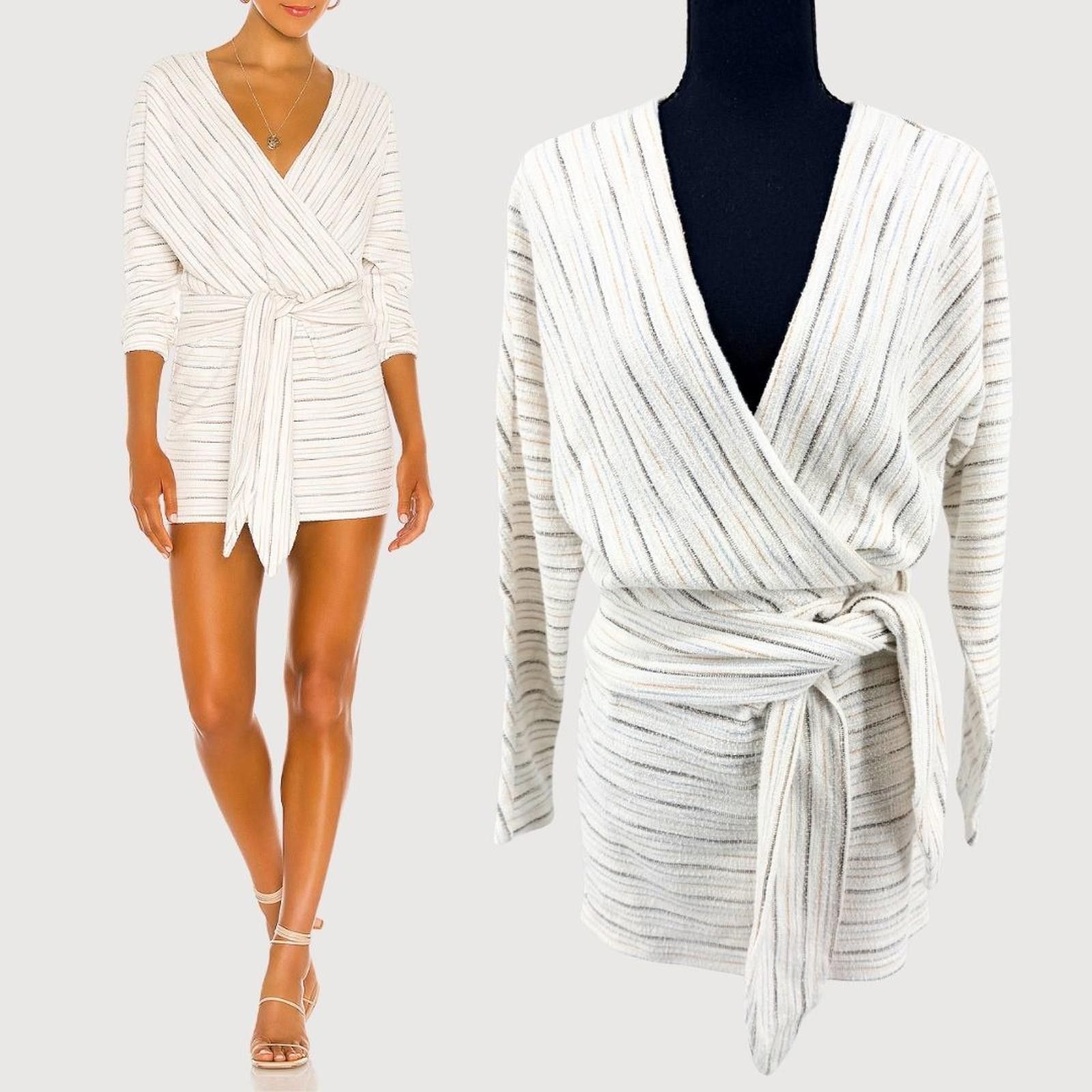 Other Saylor Kateri Wrap Mini Dress Ivory XS Size XS / US 0-2 / IT 36-38 - 1 Thumbnail