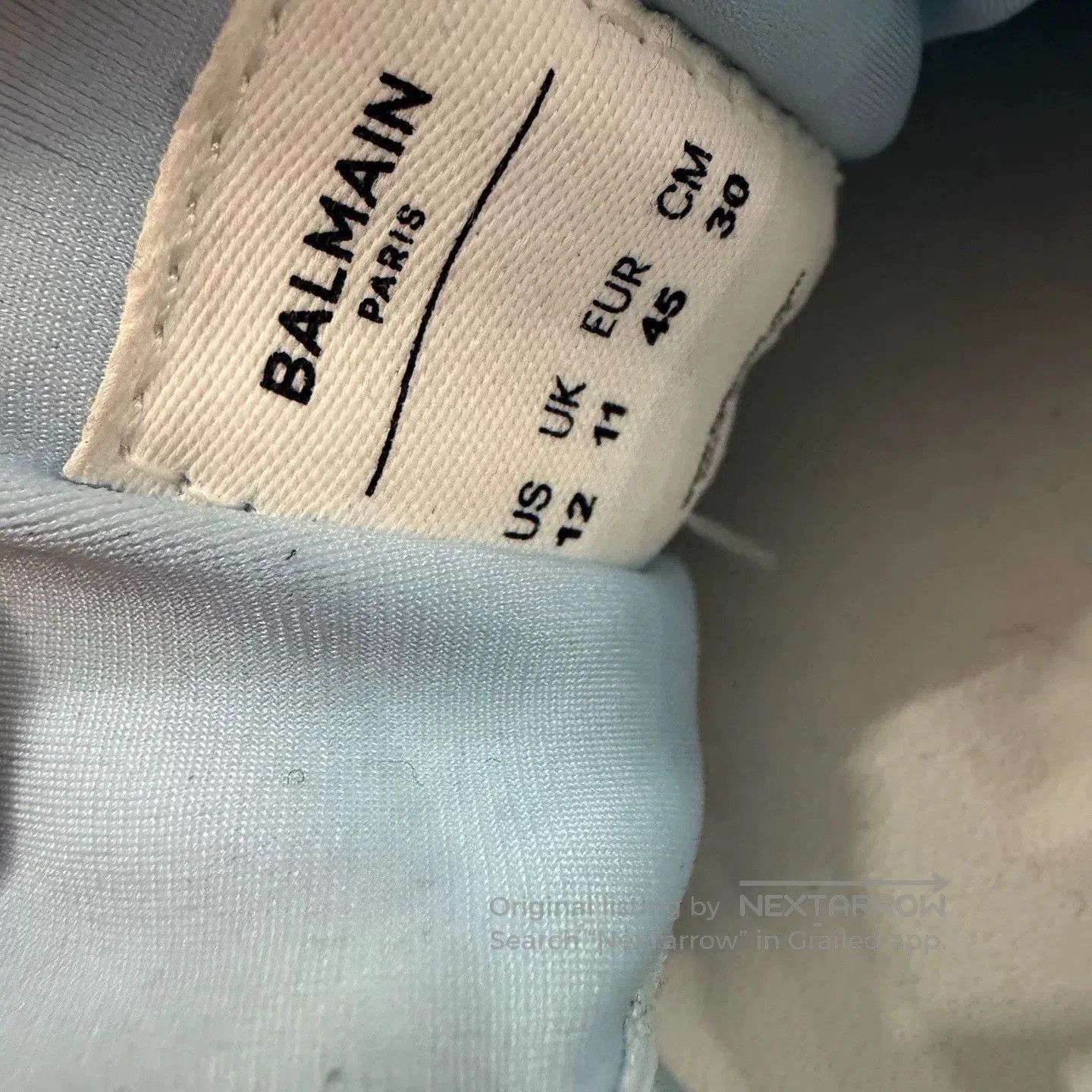 Balmain BALMAIN Unicorn Lace-Up Low-Top. Size US 12 / EU 45 - 8 Thumbnail