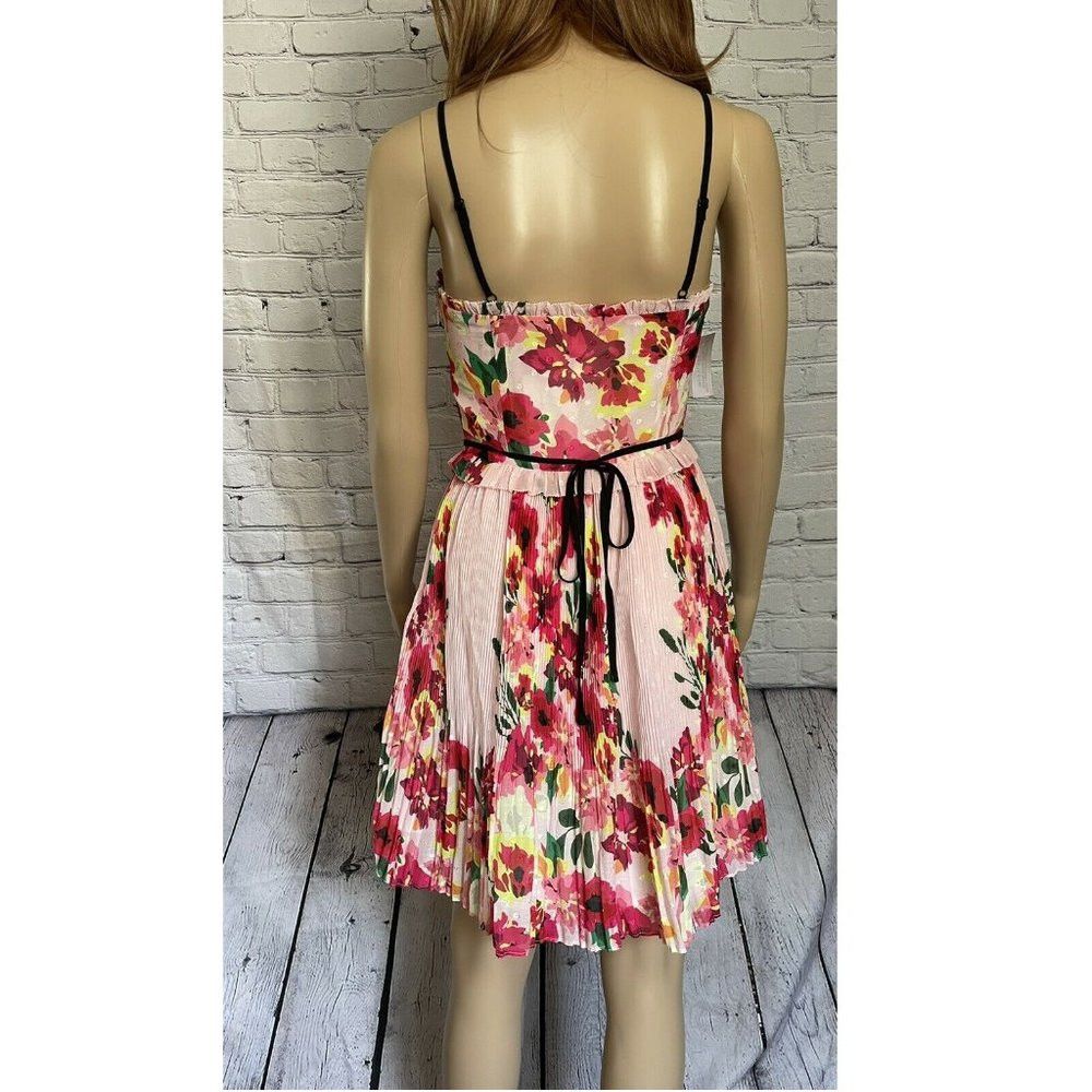 Anthropologie NWT New Anthropologie Foxiedox Floral-Print Pleated Party D Size XS / US 0-2 / IT 36-38 - 5 Thumbnail