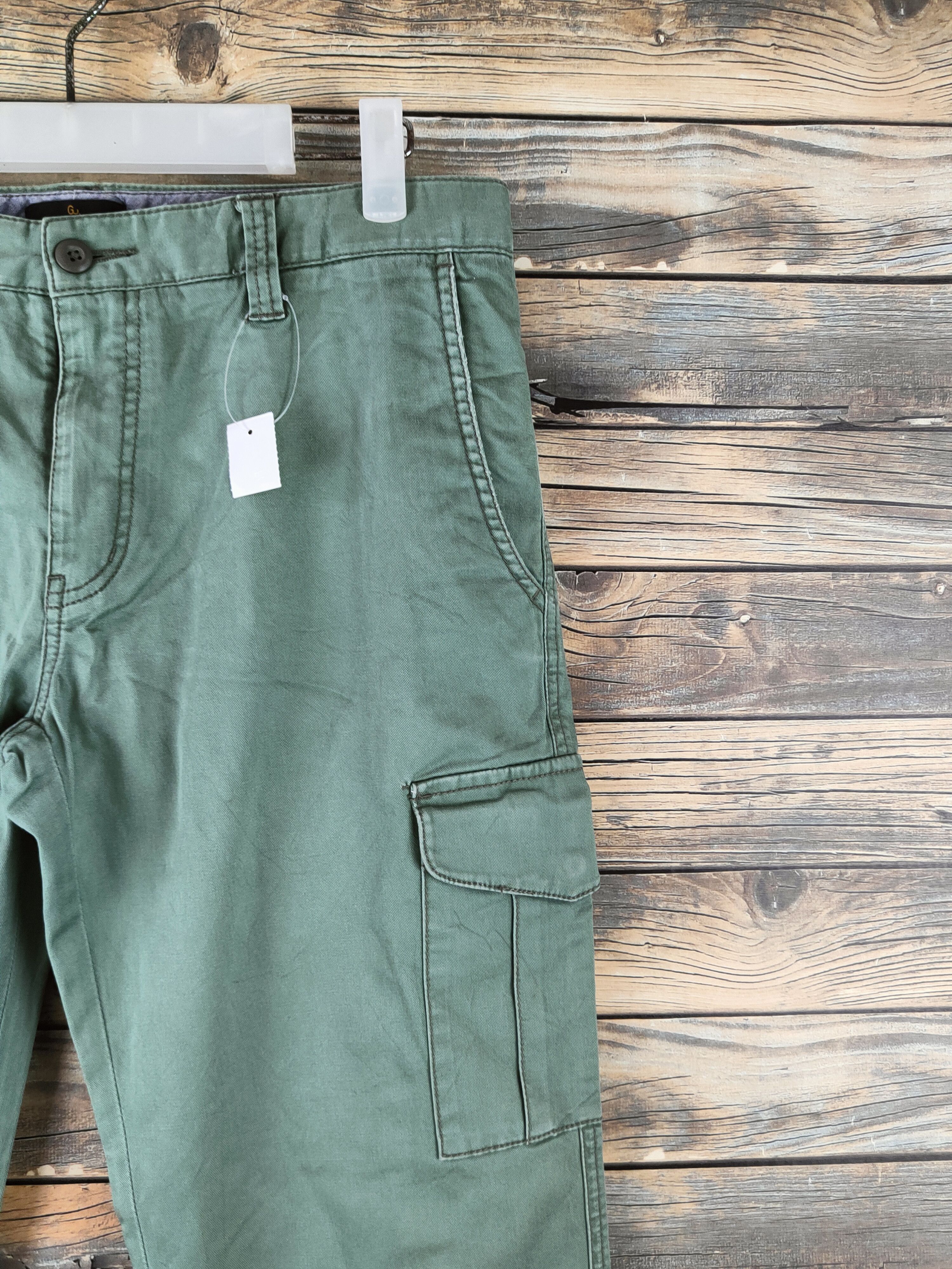 Global Work DL Global Work Green Multipocket Cargo Pants #46-297 Size US 32 / EU 48 - 5 Thumbnail