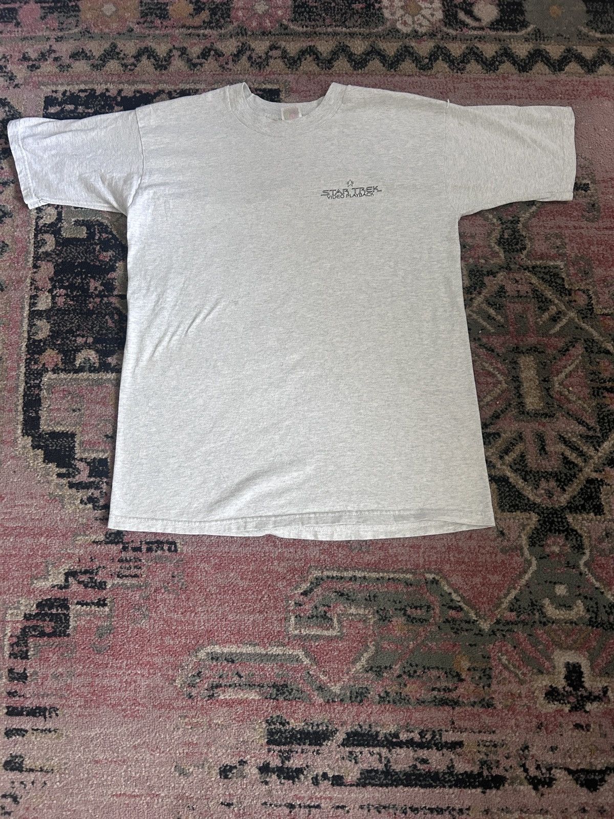 Vintage Vintage 90s Star Trek Video Playback Promo T-Shirt Size US L / EU 52-54 / 3 - 1 Thumbnail