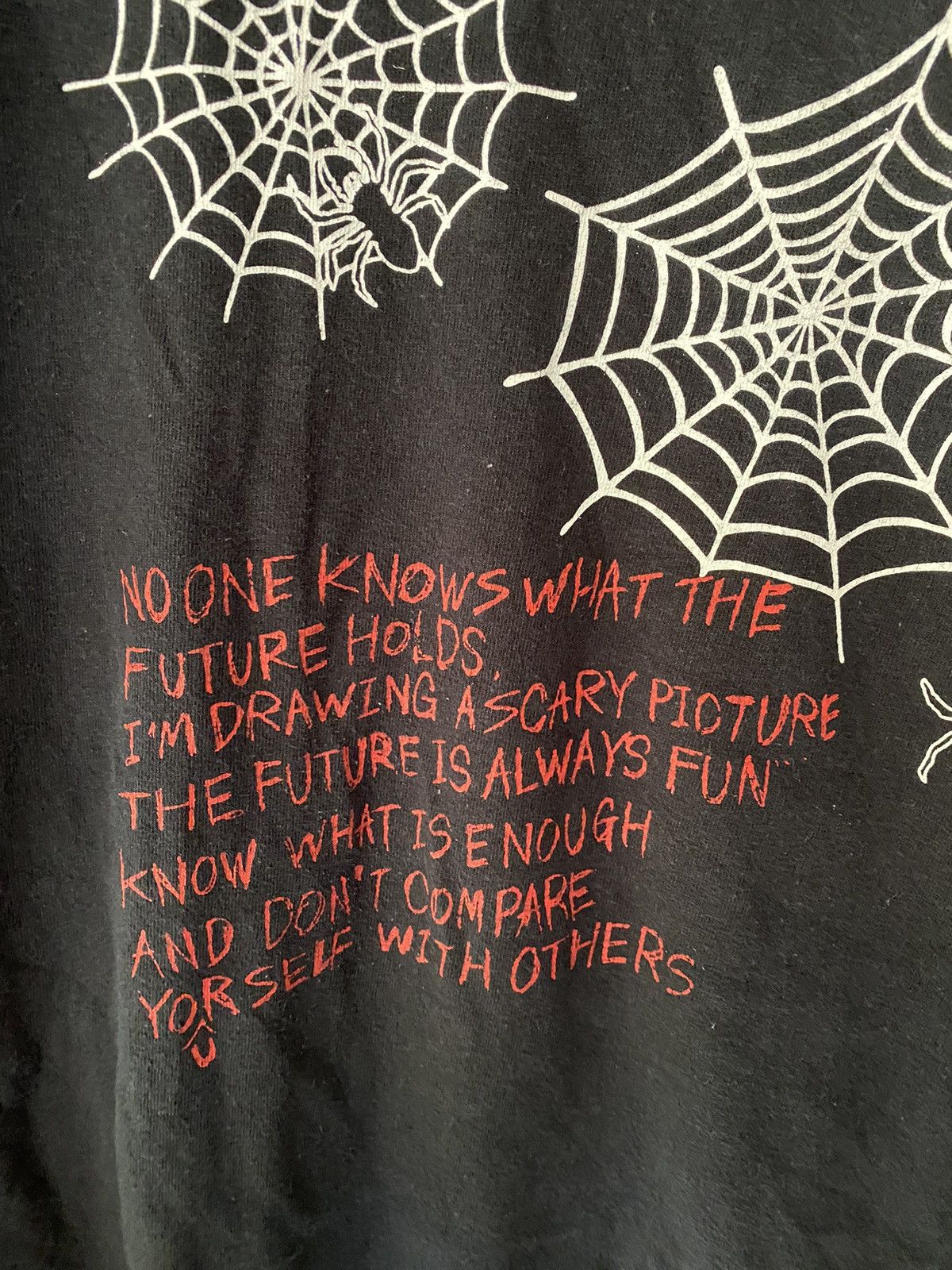 Japanese Brand × Vintage 2000s Spider Web Japan Poem tee Size US L / EU 52-54 / 3 - 4 Thumbnail