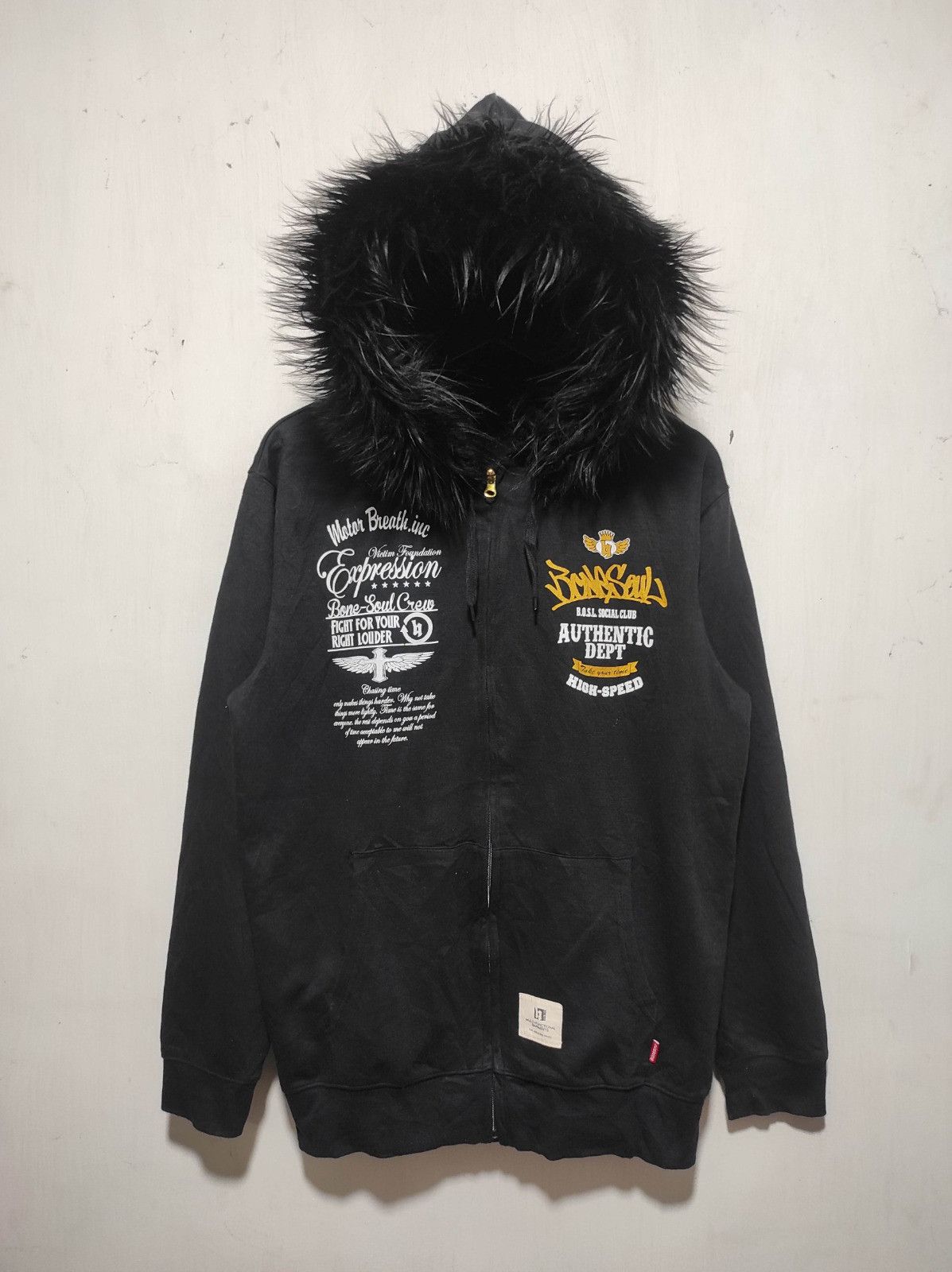 Japanese Brand B-One Soul zipper fur hoodie Size US L / EU 52-54 / 3 - 2 Thumbnail