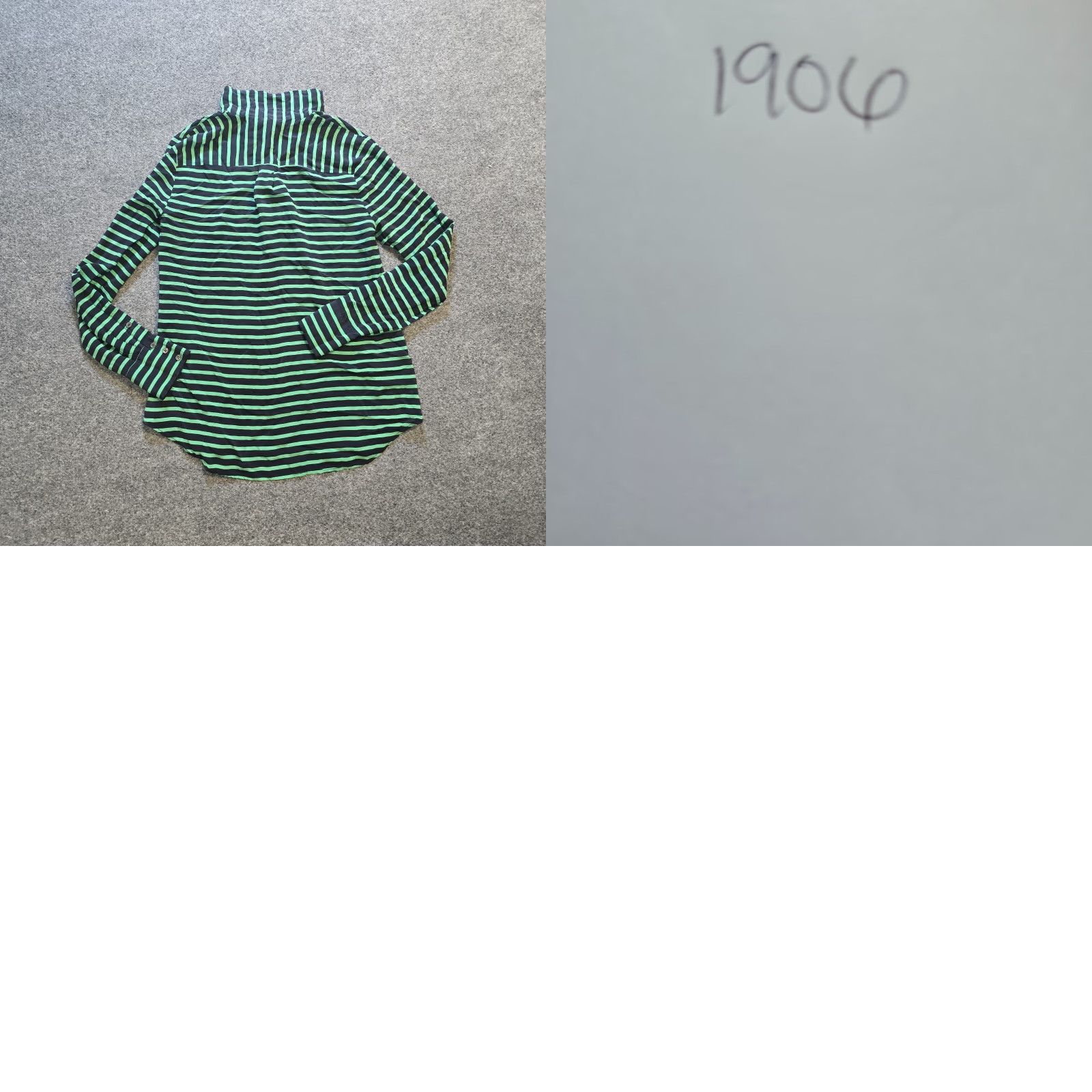 J.Crew J.CREW Blouse Shirt Womens Size S Green Black Silk Stripe 1/4 Button Casual Career Shirt Women Size S / US 4 / IT 40 - 8 Thumbnail