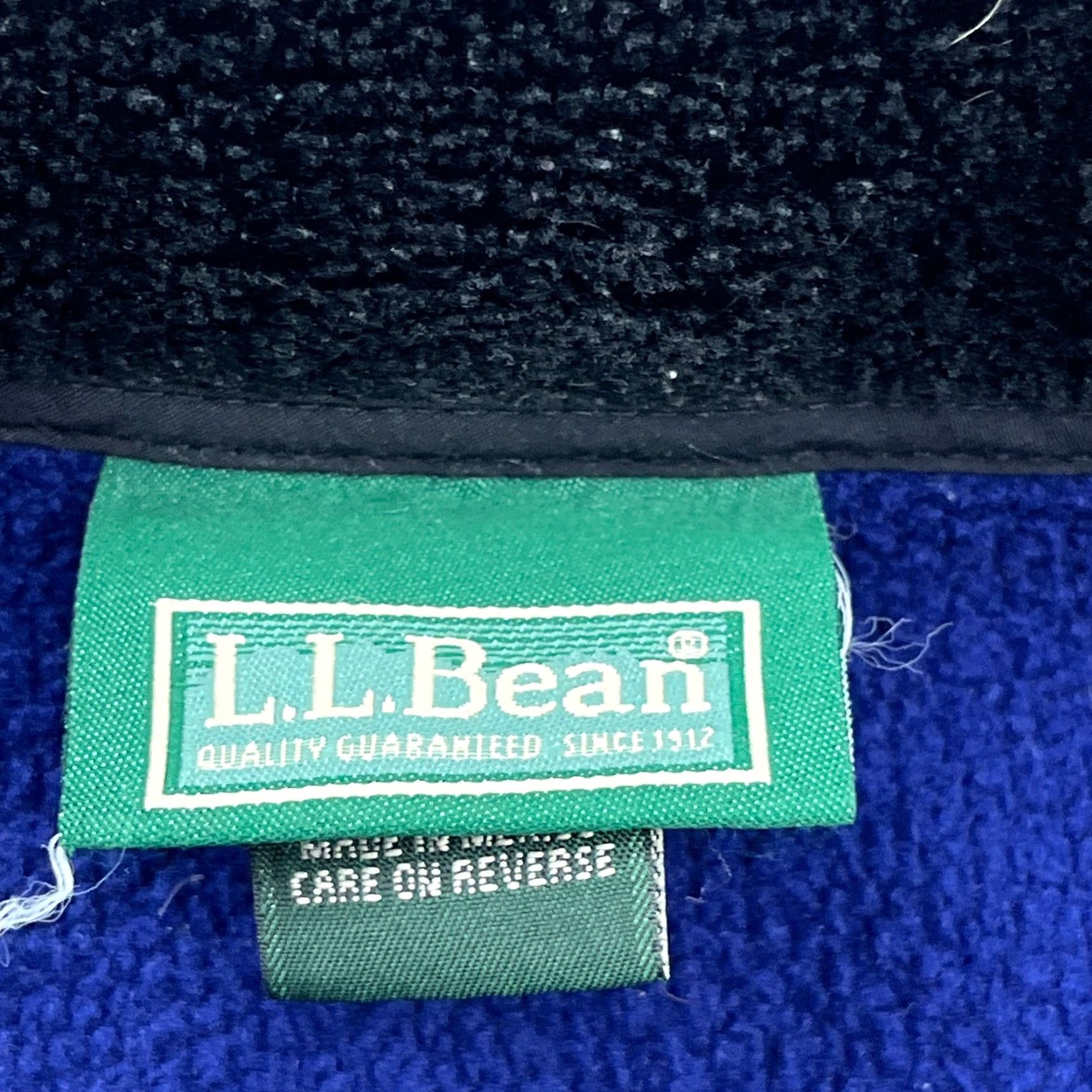 Vintage LL Bean Jacket Men Large Blue Black Thermal Waffle Knit Fleece Lined Layer Size US L / EU 52-54 / 3 - 4 Thumbnail