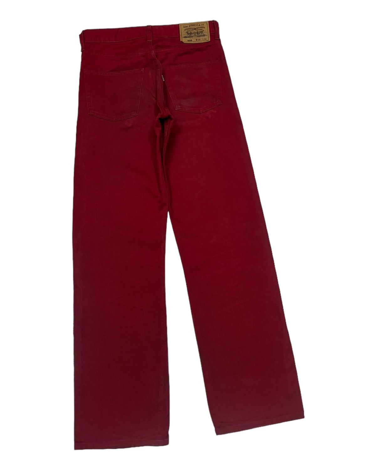 Japanese Brand RARE💥 LEVIS 508 RED DENIM JEANS Size US 30 / EU 46 - 4 Thumbnail