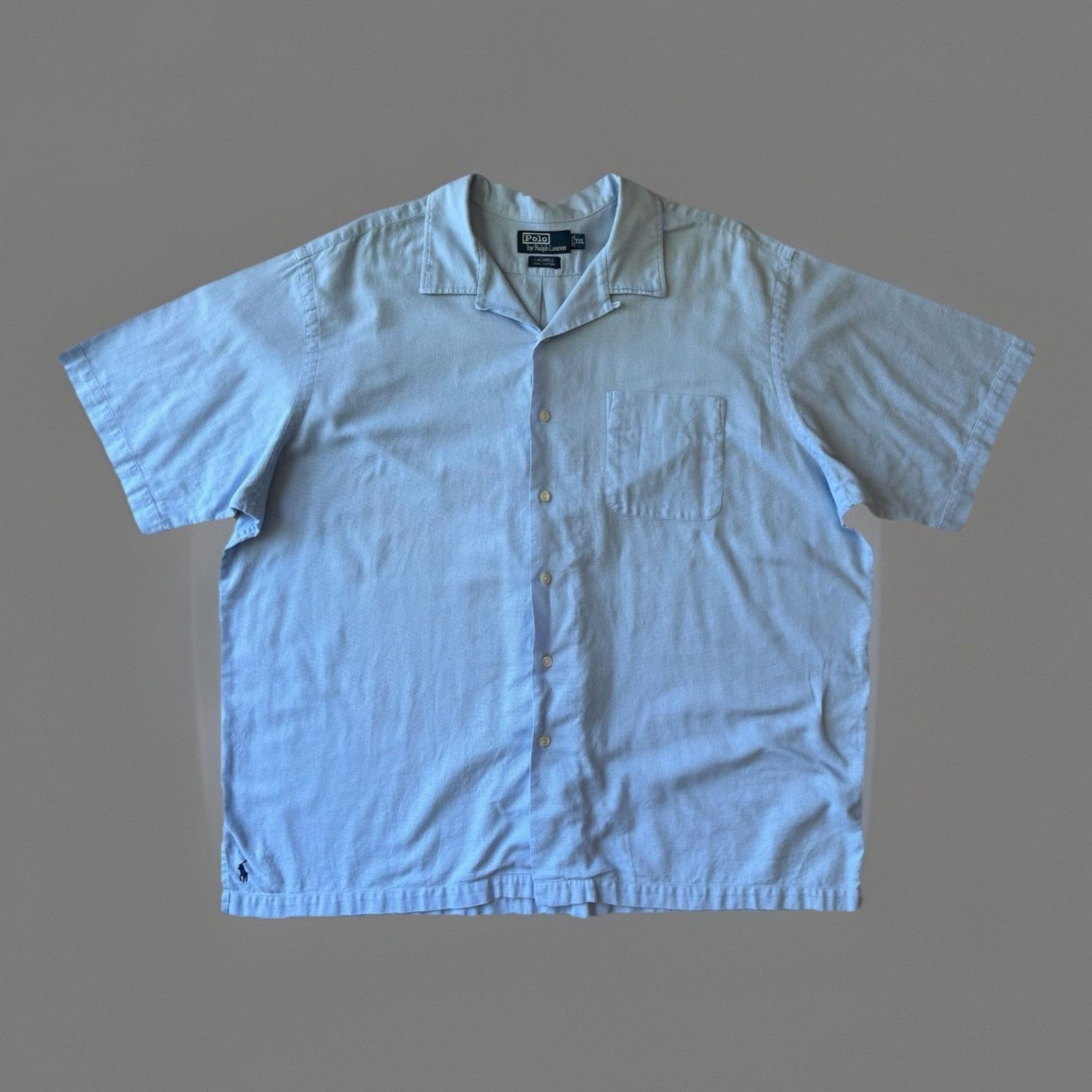 Polo Ralph Lauren × Vintage Vintage Polo Ralph Lauren Shirt 2XL Blue Cotton Loop Collar Size US XXL / EU 58 / 5 - 1 Thumbnail