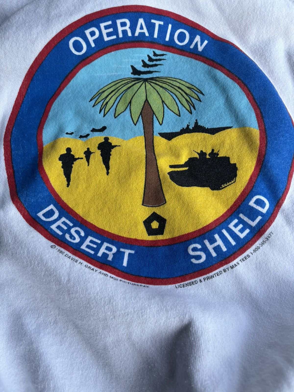 Japanese Brand × Vintage Crazy 90s Faded Desert Shield Boxy Grunge Archive Cut Crew Size US L / EU 52-54 / 3 - 3 Thumbnail