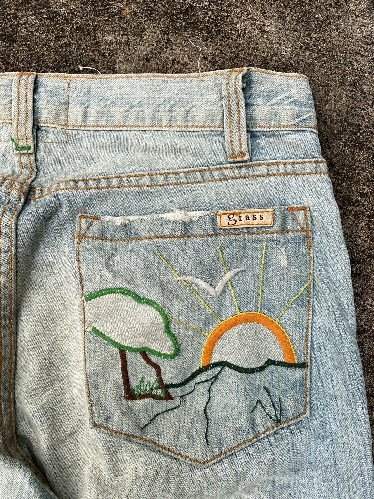 If Six Was Nine 🖤BLACKFRIDAY🖤Grass Flared Jeans Lgb Ifsixwasnine Size US 31 - 3 Thumbnail