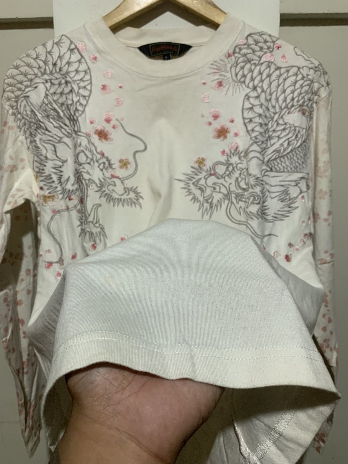 14th Addiction Vintage Y2K Dragon AOP Embroidered Yakuza Longsleeve Tee Size US L / EU 52-54 / 3 - 6 Thumbnail