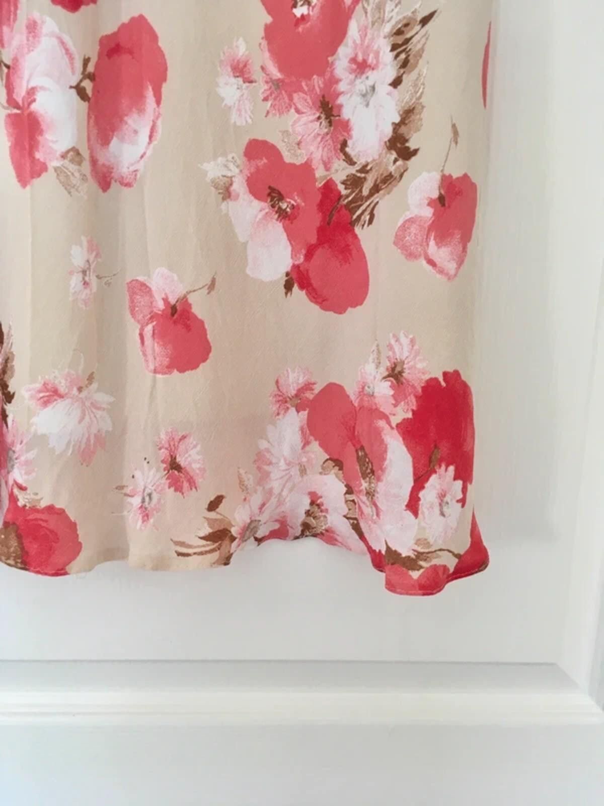 Other Gold by Michael H vintage y2k maxi floral pink summer skirt Size 30" / US 8 / IT 44 - 3 Thumbnail