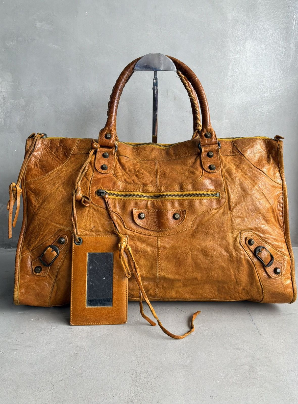 Balenciaga Balenciaga - Weekender - Lambskin Leather Bag Size ONE SIZE - 1 Thumbnail