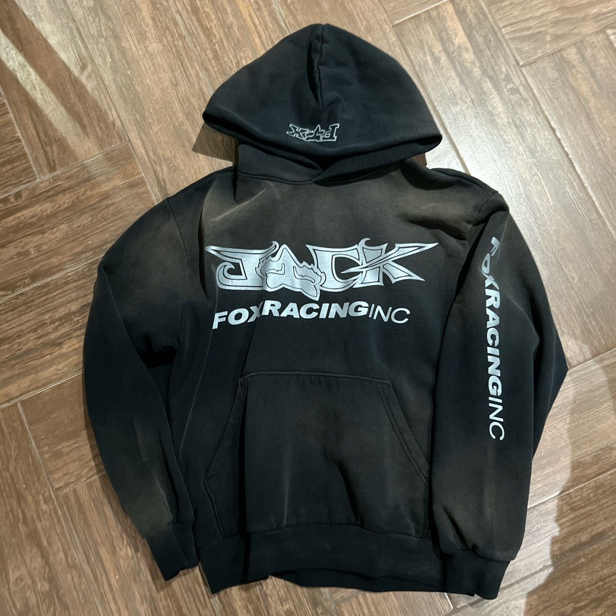 人気★【Cactus Jack】x Fox Racing hoodie レアコラボ Travis Scott x Fox Racing I Hoodie Black Men's - FW24 - US