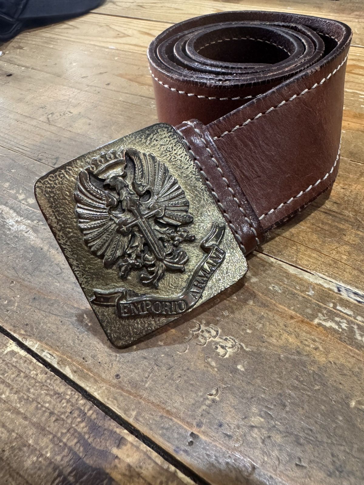 Giorgio Armani EMPORIO ARMANI LEATHER BELT🔥 Size ONE SIZE - 1 Thumbnail