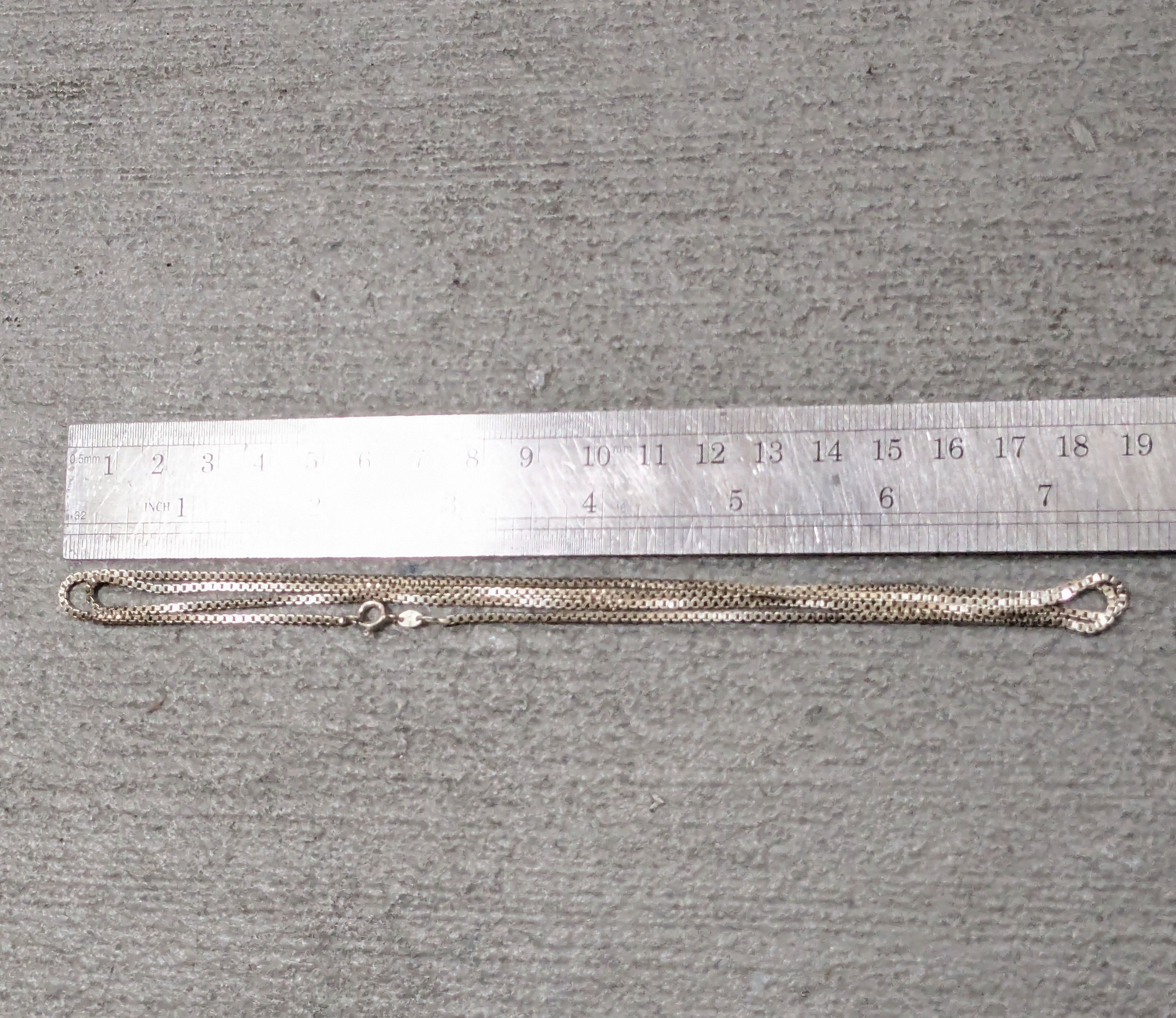 Jewelry Sterling Silver Box Link Necklace Chain 30" Modern Size ONE SIZE - 10 Thumbnail