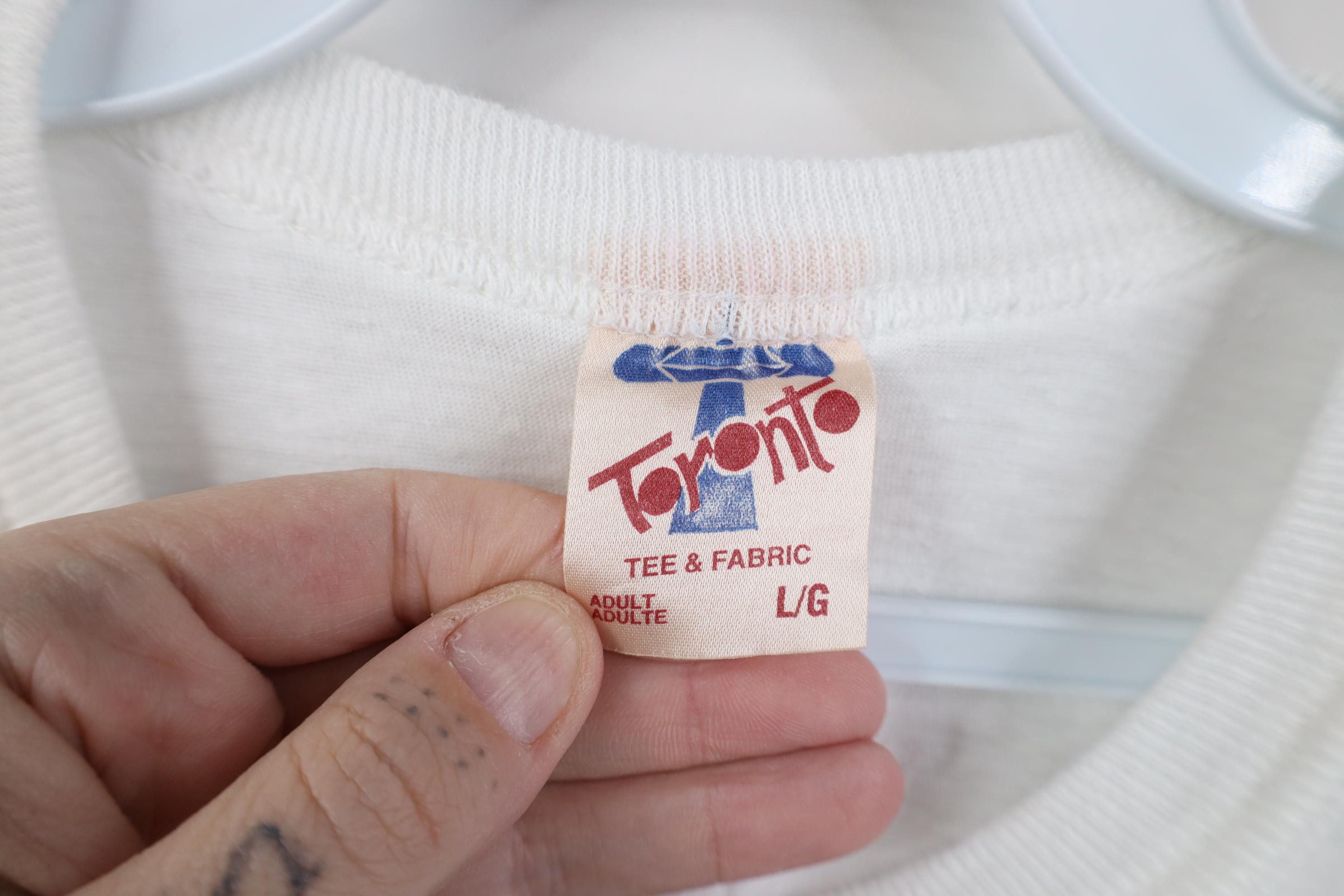 Vintage Vintage 80s 1987 Congresso Alpini Canada Ringer T-Shirt Size L / US 10 / IT 46 - 6 Thumbnail