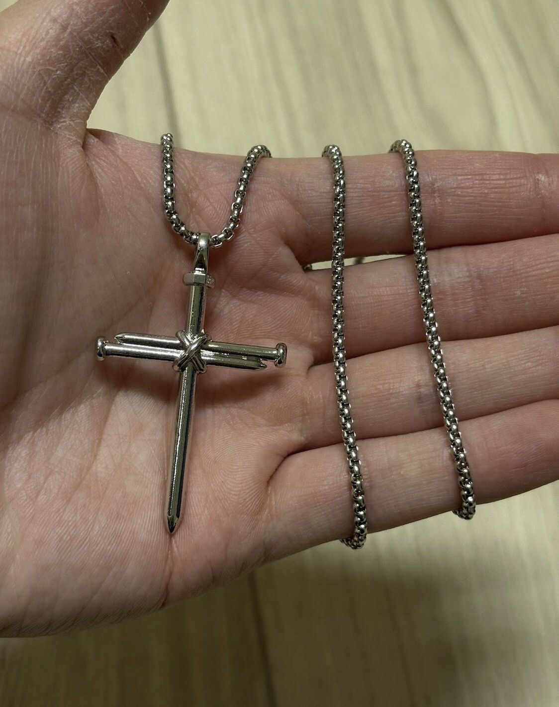 Jewelry Nail Cross Necklace Size ONE SIZE - 1 Thumbnail