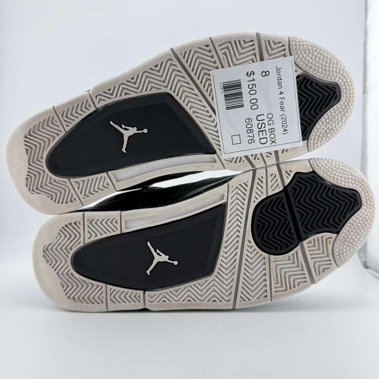 Jordan Brand Air Jordan 4 Retro Black White Black US 10 Used with Box Size US 10 / EU 43 - 6 Thumbnail