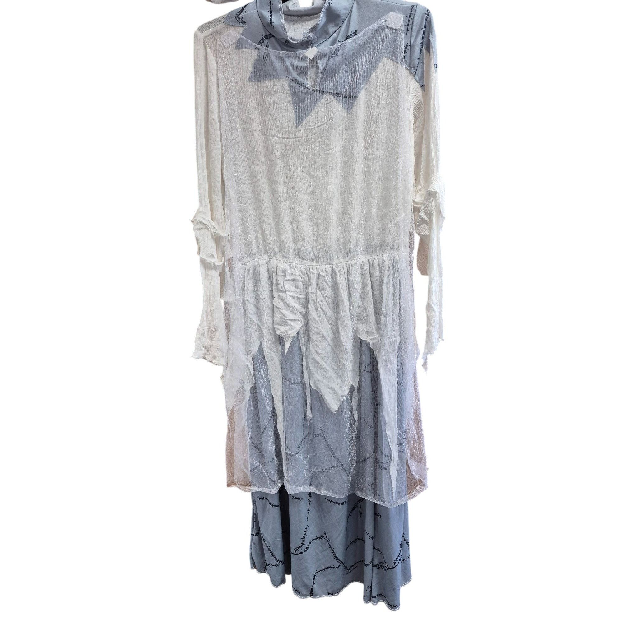 Other Lab Monster Bride Adult Costume Dress & Headpiece Size L Hal Size ONE SIZE - 4 Thumbnail