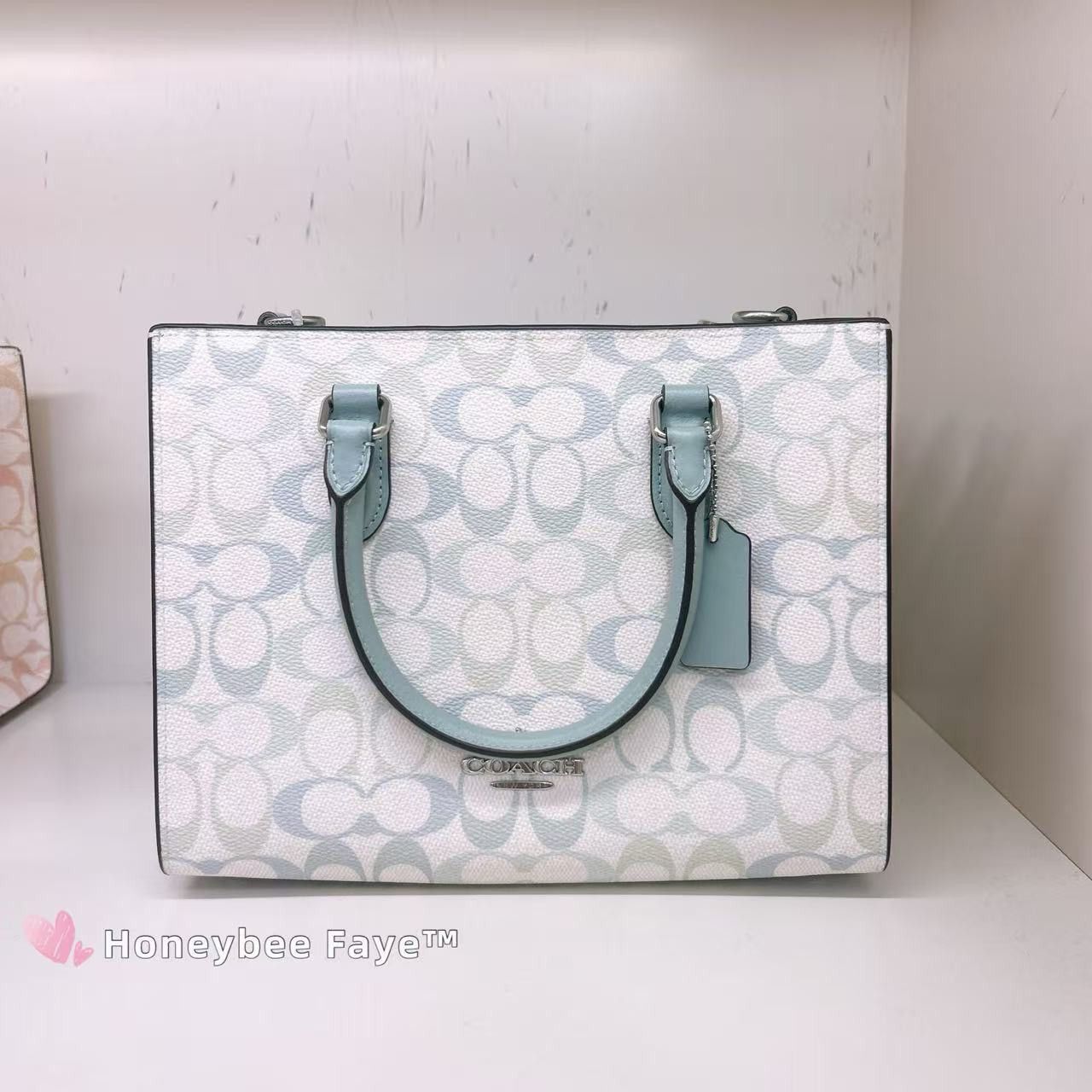 Coach Maggie Small Tote Bag In Pretty Signature Canvas CDZ08 Size ONE SIZE - 3 Thumbnail