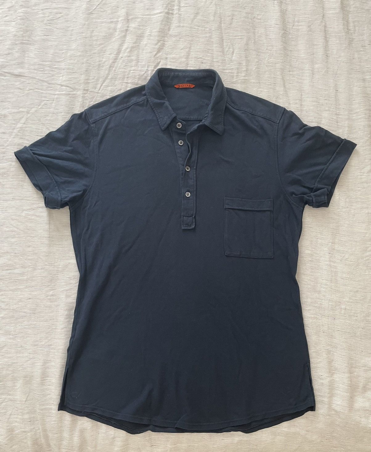 Barena Venezia Barena Venezia Short Sleeve Polo Shirt Navy Medium Size US M / EU 48-50 / 2 - 1 Thumbnail