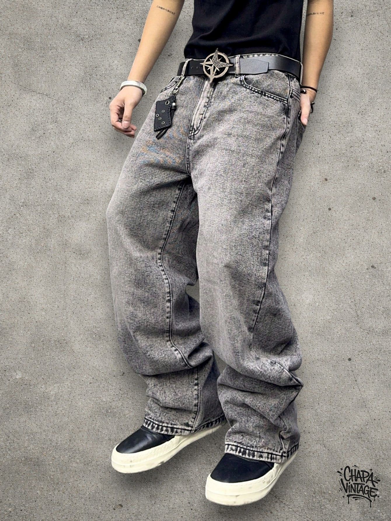 Japanese Brand Washed light gray jeans Size US 32 / EU 48 - 2 Thumbnail