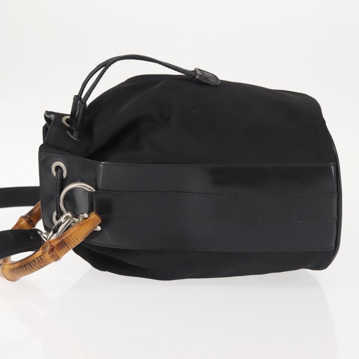 Gucci GUCCI Bamboo Hand Bag Nylon Black Silver Size ONE SIZE - 5 Thumbnail