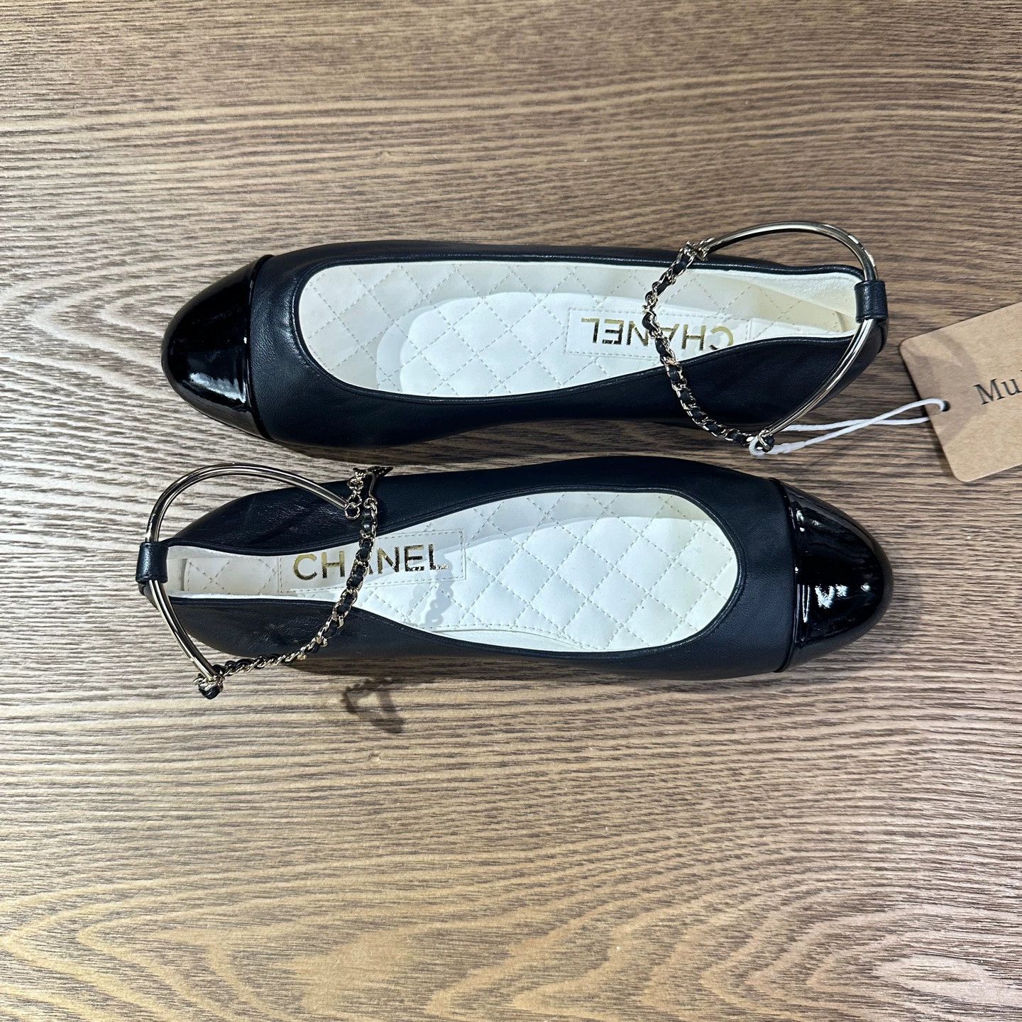 Chanel Chanel apr252 unused sheepskin gold chain flat women's 38 Size US 7.5 / IT 37.5 - 3 Thumbnail