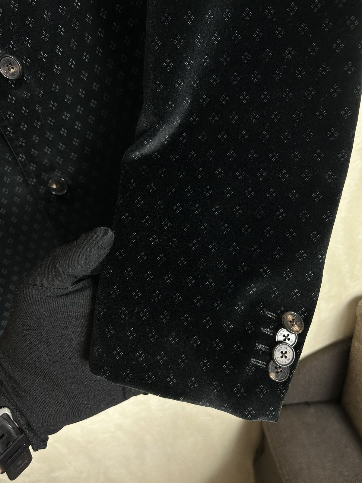 Designer × Etro ETRO Briseide Velour Abstract Pattern Velvet Blazer Luxury Size 40R - 7 Thumbnail