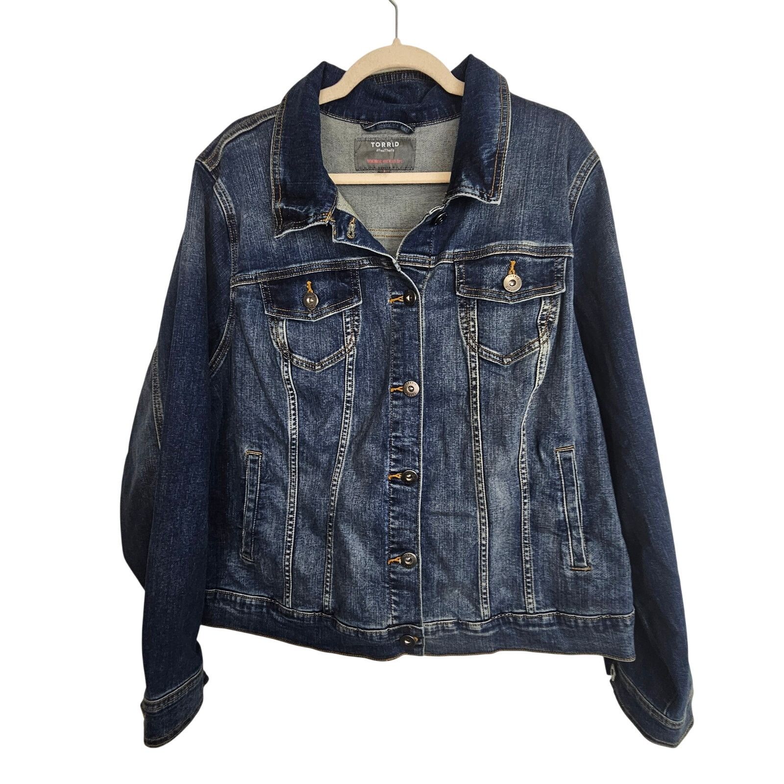 Corridor Torrid Jean Jacket Denim Jacket Button Up 3x Blue Denim Size 3XL / US 20-22 - 1 Thumbnail