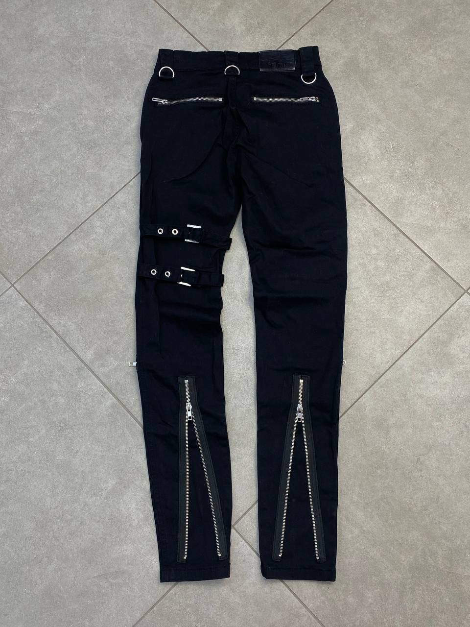 Other Gothicana by EMP Y2K Japanese Style Belted Zipper Slim Pants Size 27" / US 4 / IT 40 - 3 Thumbnail