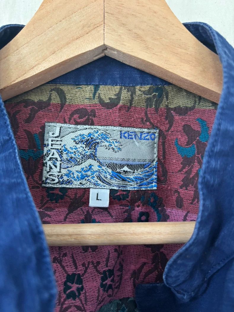 Kenzo KENZO Chinese collar and snap denim dress Size L / US 10 / IT 46 - 2 Thumbnail