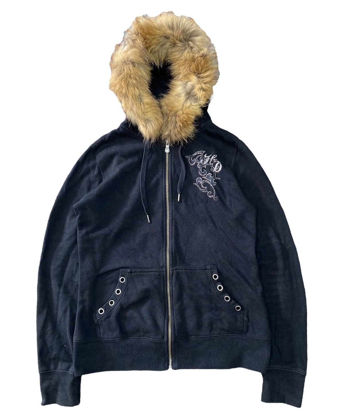 Harley Davidson × If Six Was Nine × Vintage Fur Hoodie studdet harley davidson Lgb Styled Size US M / EU 48-50 / 2 - 2 Thumbnail