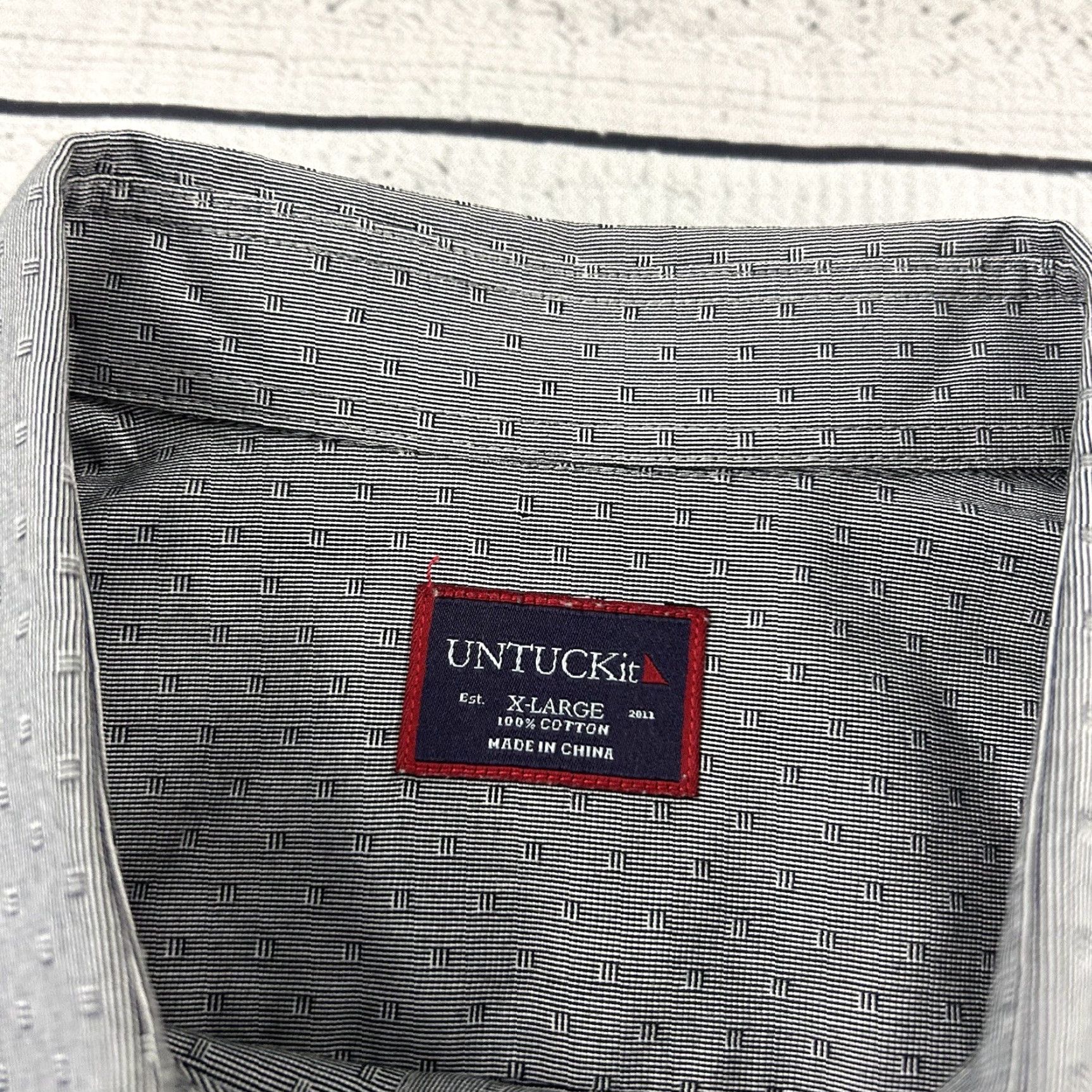 UNTUCKit UNTUCKit Long Sleeve Button-Up Shirt Mens XL Gray Size US XL / EU 56 / 4 - 2 Thumbnail