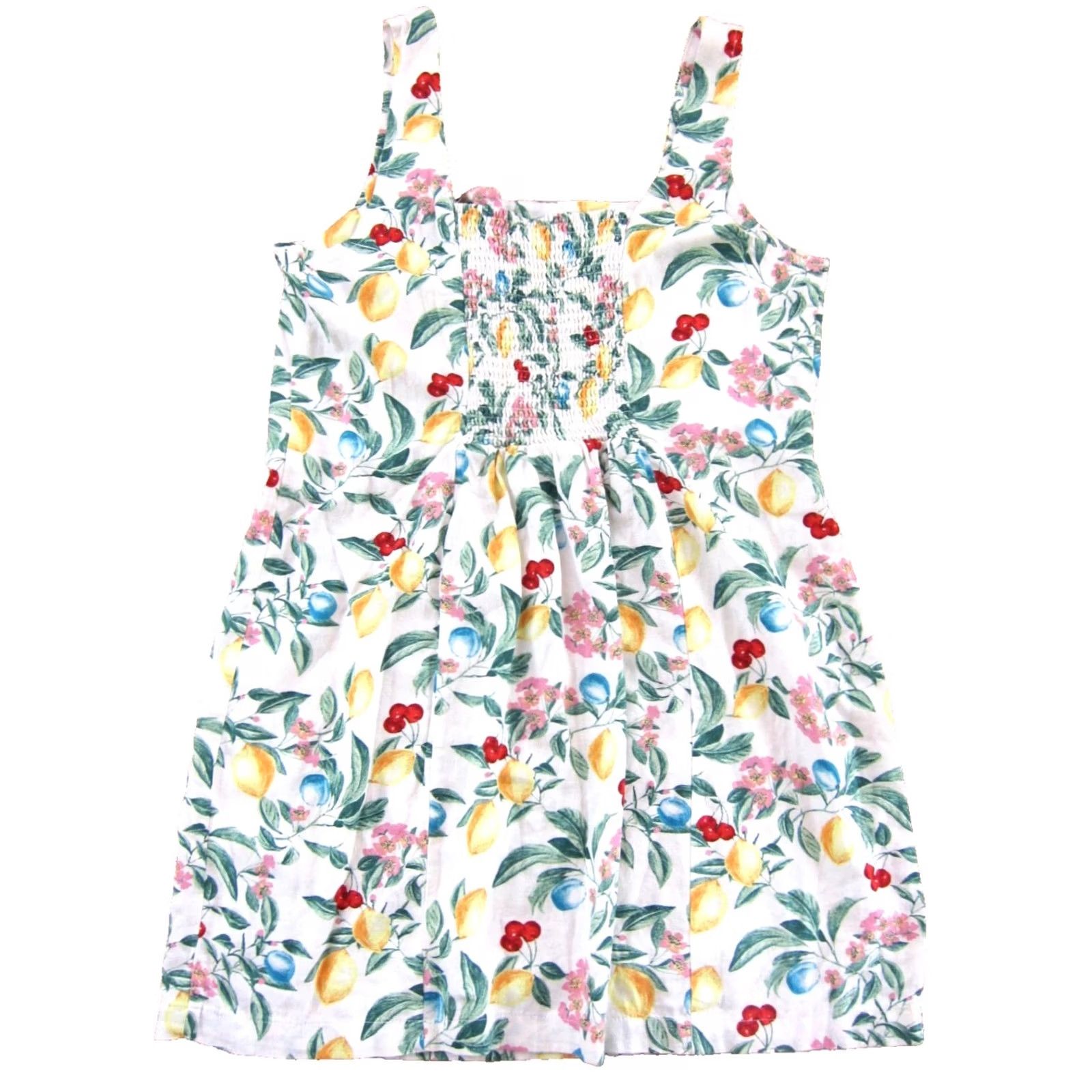 Old Navy Old Navy Linen Rayon White Green Pink Yellow Lemon Cherry Tank Sun Dress XL Size XL / US 12-14 / IT 48-50 - 2 Thumbnail
