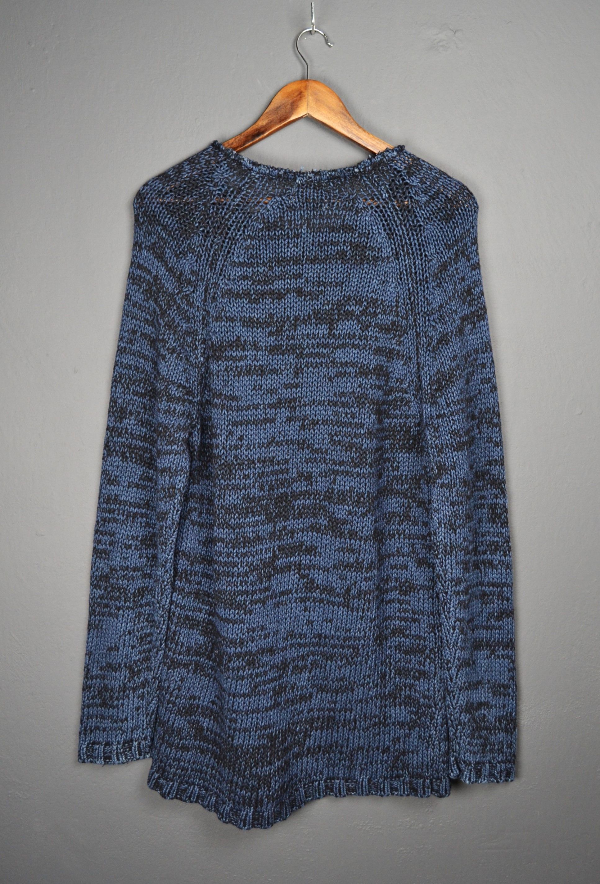 Nudie Jeans Nudie Jeans Indigo Cotton Wool Oversized Sweater Knit M Size US M / EU 48-50 / 2 - 2 Thumbnail