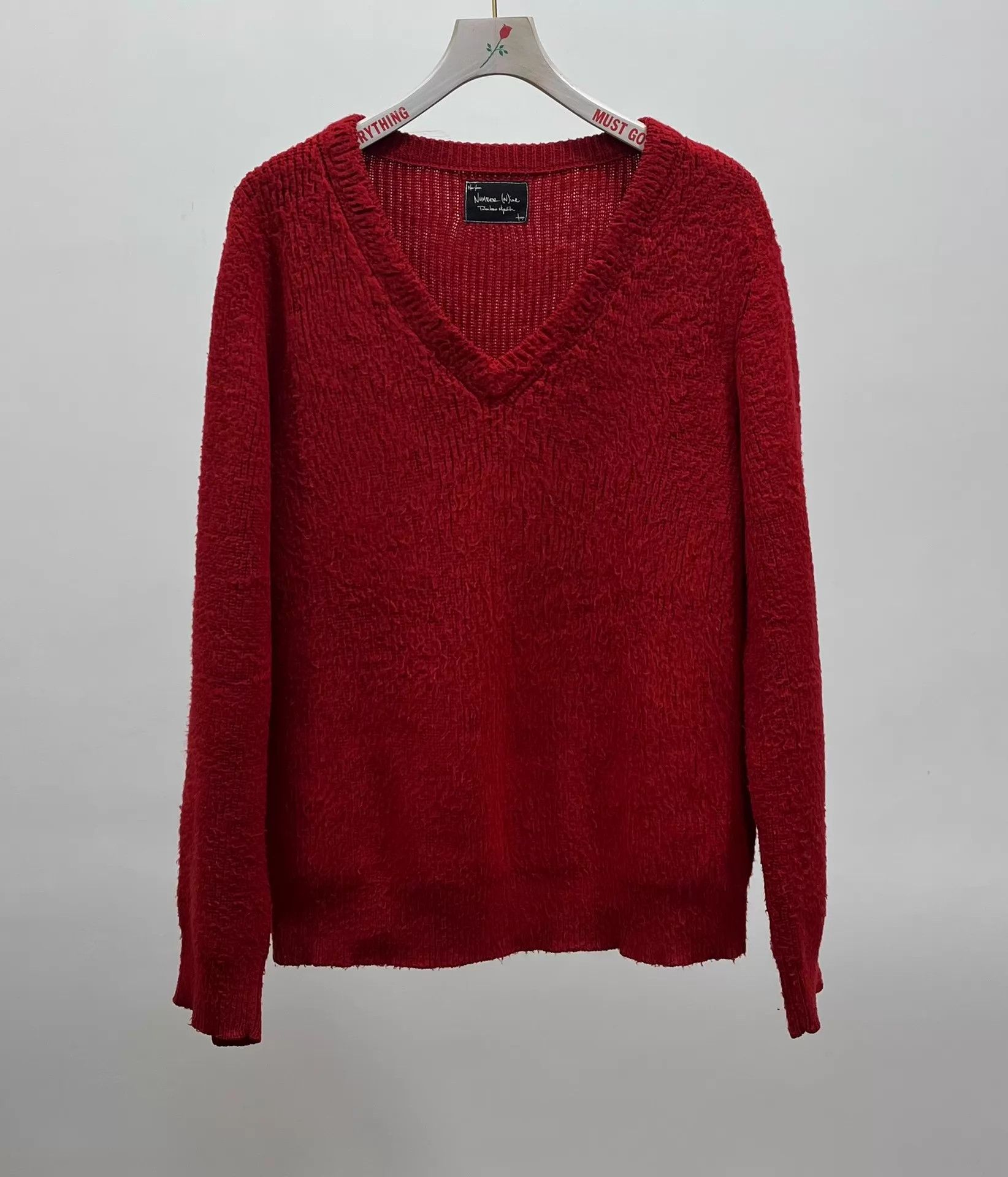 Number (N)ine grunge v-neck sweater by number nine | Grailed